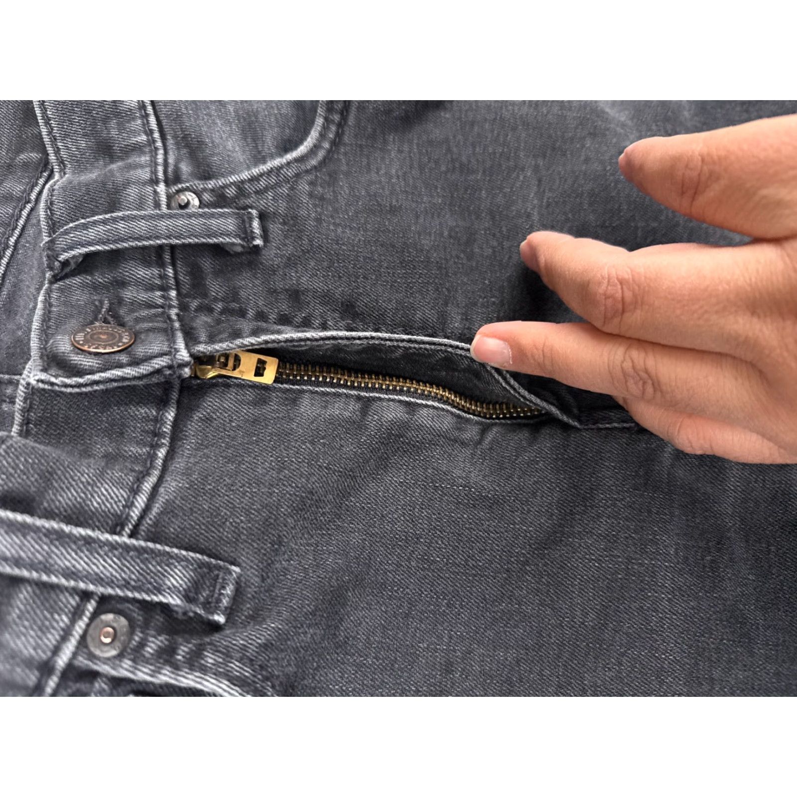 Levi's Levis Premium Jeans Adult 32 Black Denim Skinny Tapered Fit Flex 30x32 Big E Size US 32 / EU 48 - 7 Thumbnail