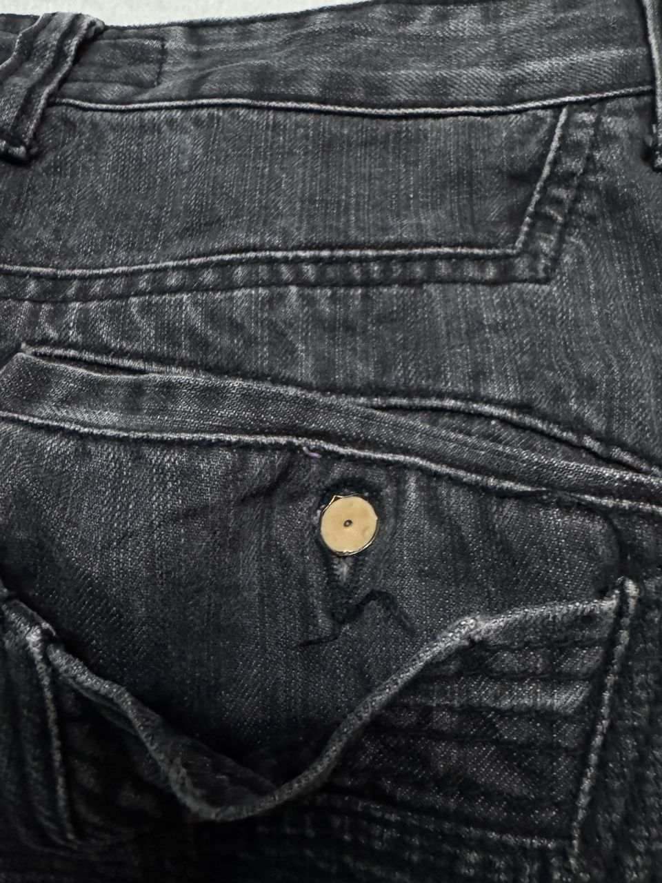 If Six Was Nine Insane💥90s Style Fishbone Multipocket Sand Washed Jeans Rare Size US 35 - 15 Thumbnail