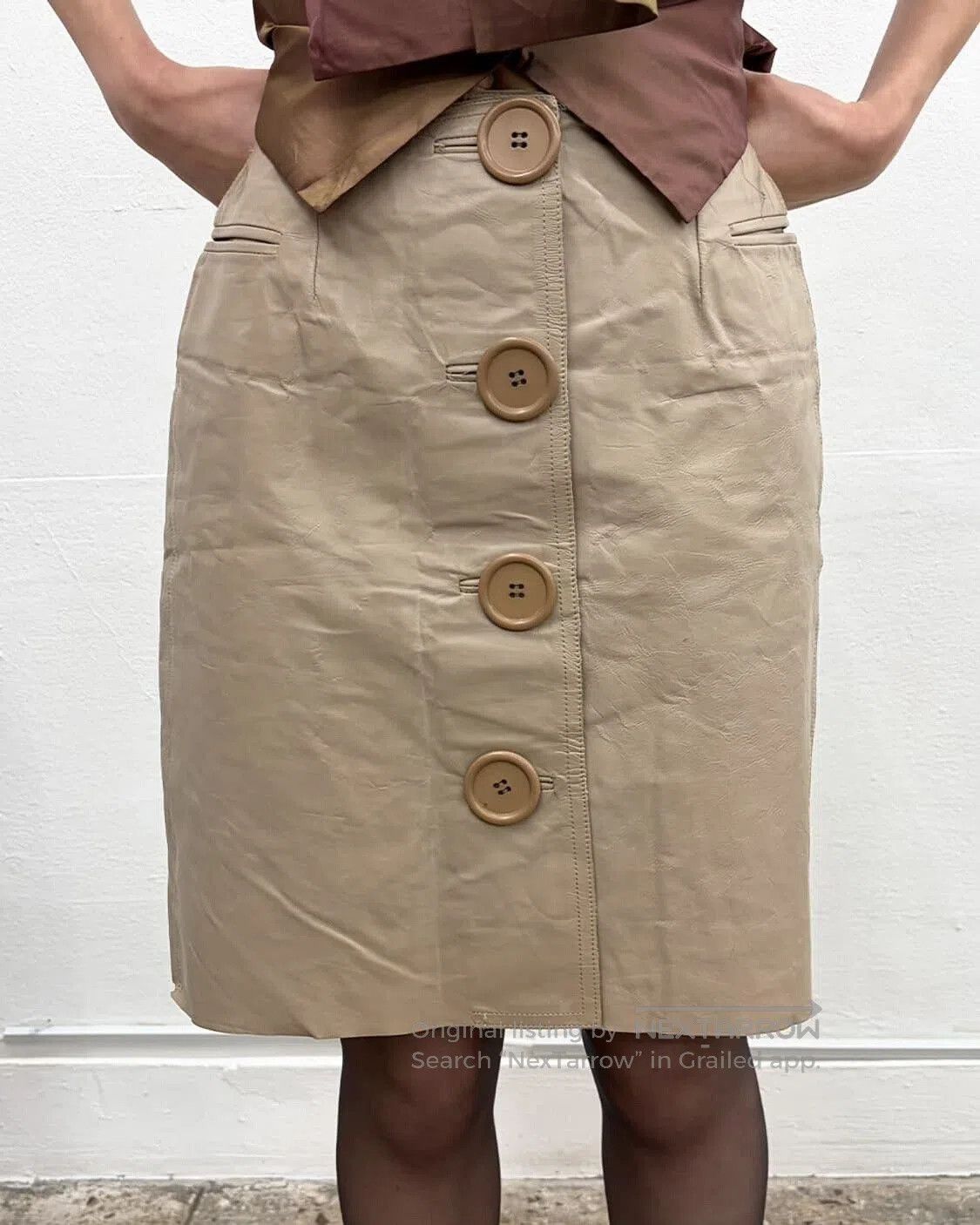 Vintage Leather Skirt.