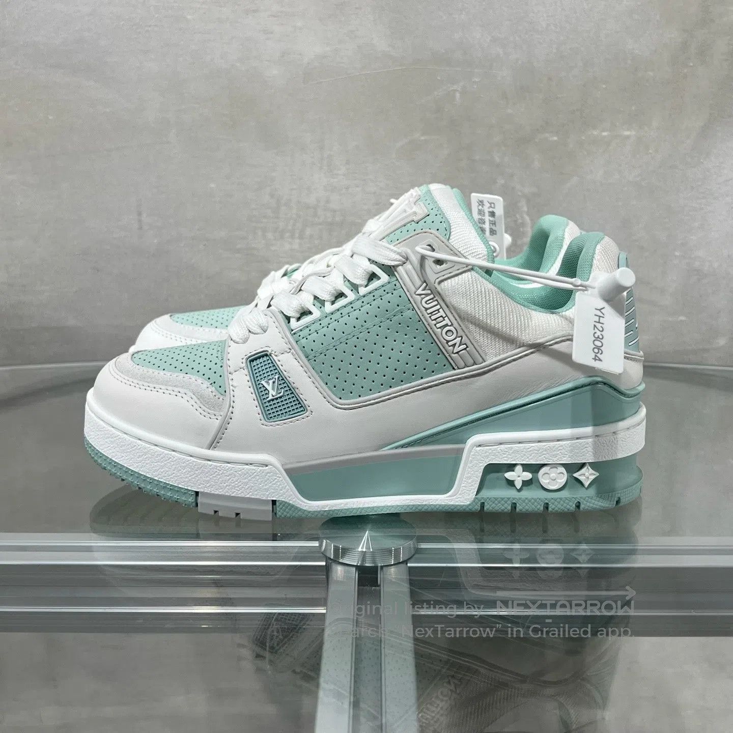Louis Vuitton Louis Vuitton Trainer shoes Macaron Color Scheme Mint Gre Size US 4.5 / IT 34.5 - 3 Thumbnail