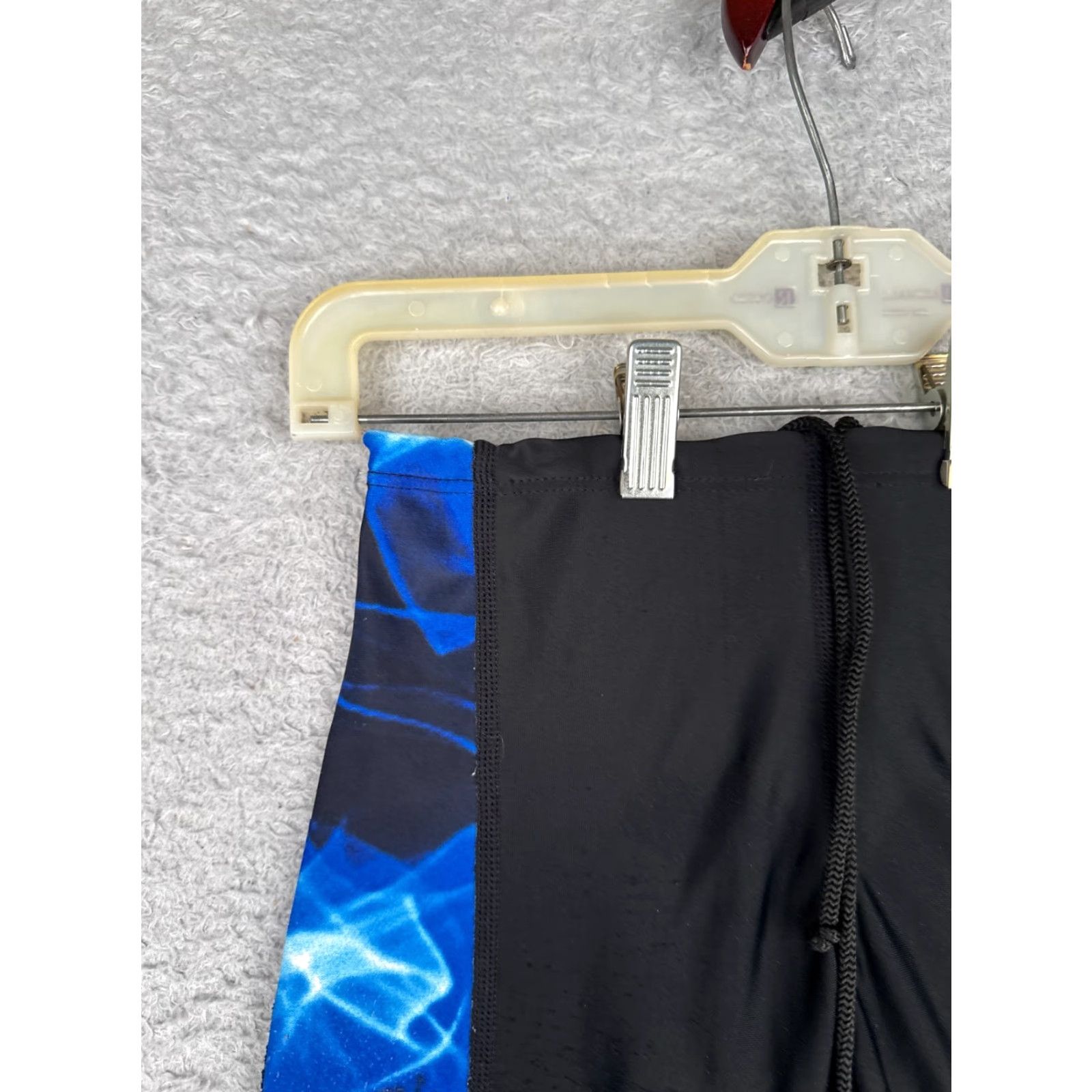 Vintage Waterpro Jammer Bottom Adult 28 Blue Black Polyester Spandex Compression Performance Swim Shorts Mens Size US 28 / EU 44 - 4 Thumbnail
