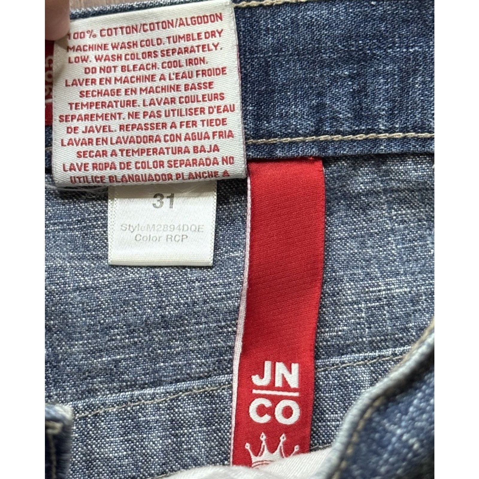 JNCO Vintage JNCO Jeans Jorts Skull Logo, 30 Waist Y2k Skater Size US 30 / EU 46 - 8 Thumbnail
