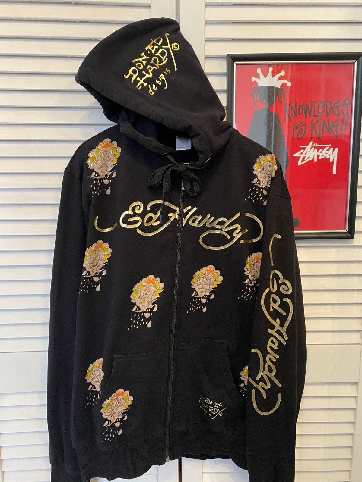 Ed Hardy Vintage Zip-Up Hoodie Ed Hardy by Christian Audigier y2K Size M / US 6-8 / IT 42-44 - 2 Thumbnail