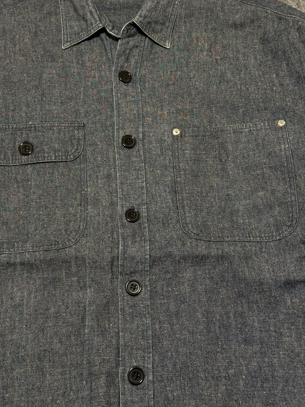 Y's for Men vintage YS Japanese denim work shirt in black. Size US XL / EU 56 / 4 - 7 Thumbnail