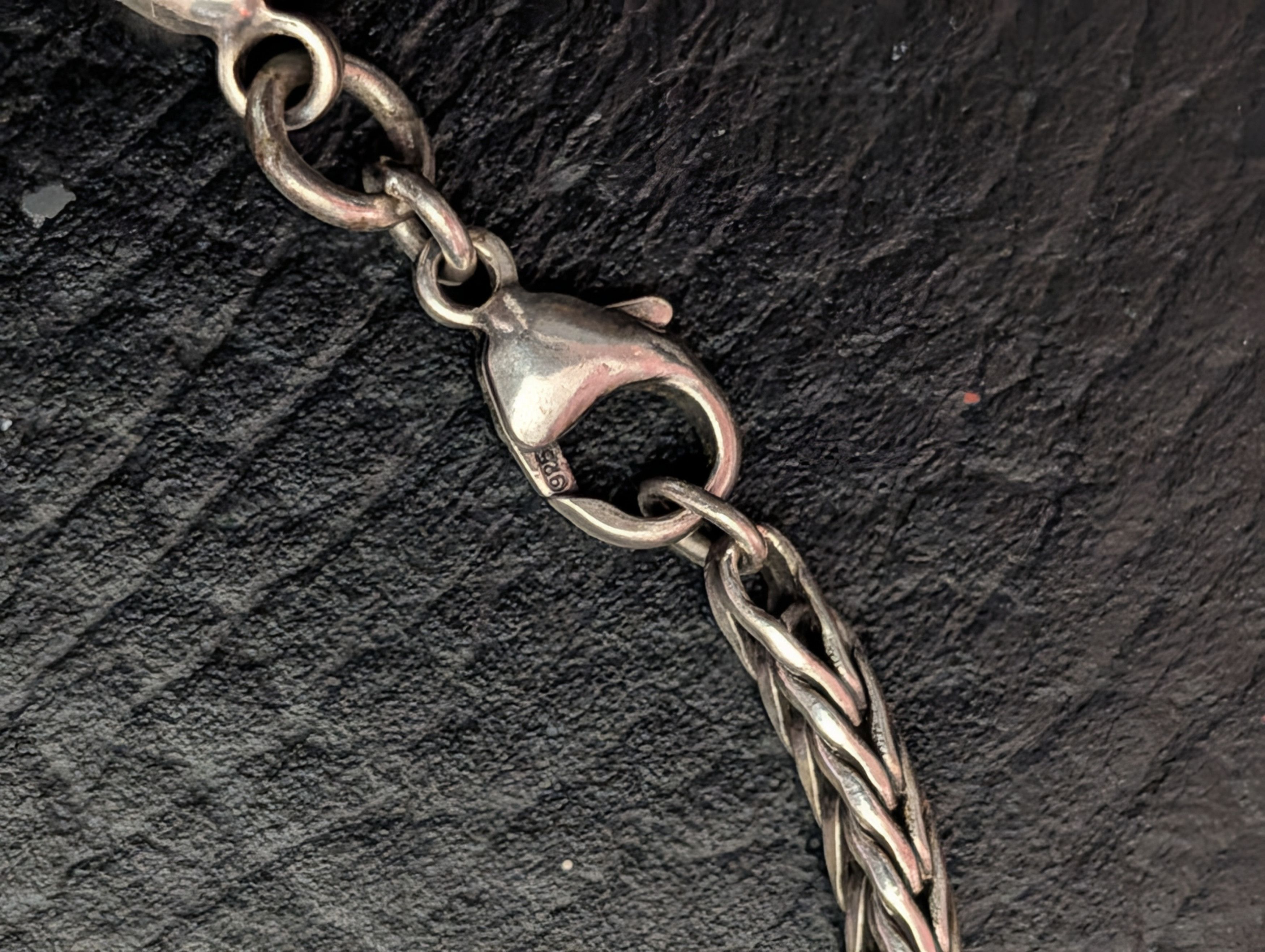 Sterling Silver TROLLBEADS 925 Foxtail 6-charm Sterling Silver Bracelet Size ONE SIZE - 12 Thumbnail