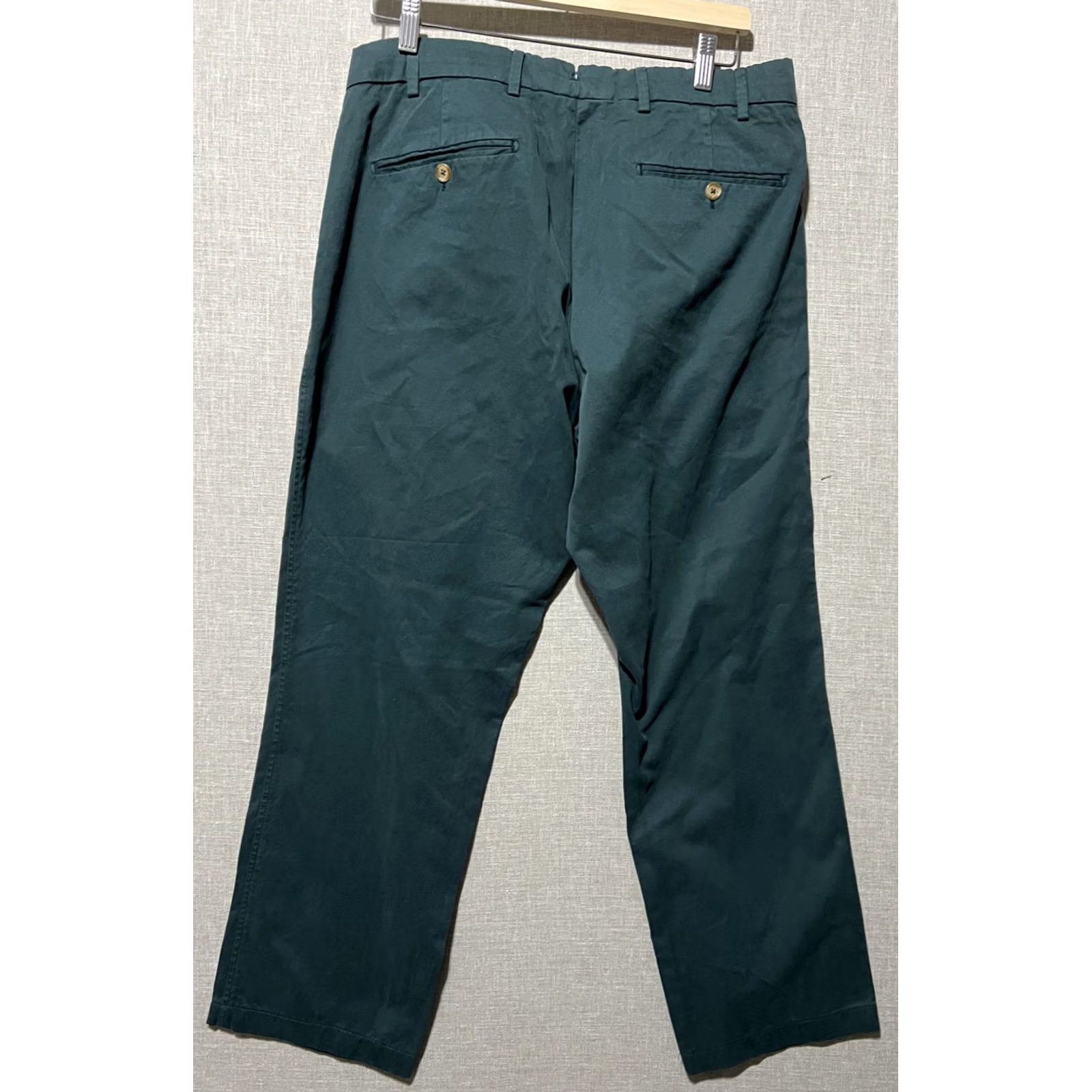 J.McLaughlin J. McLaughlin Pants Green Chino Flat Front Regular 36x28 Men’s Pockets Casual Style Modern Classic Size US 36 / EU 52 - 3 Thumbnail