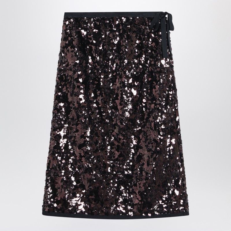 Prada Prada Plum-Coloured Sequined Skirt Size 30" / US 8 / IT 44 - 1 Thumbnail