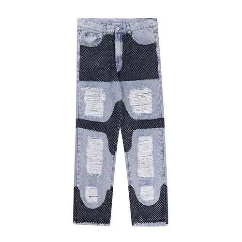 Jean Blue Distressed Denim Jeans Size US 30 / EU 46 - 8 Thumbnail