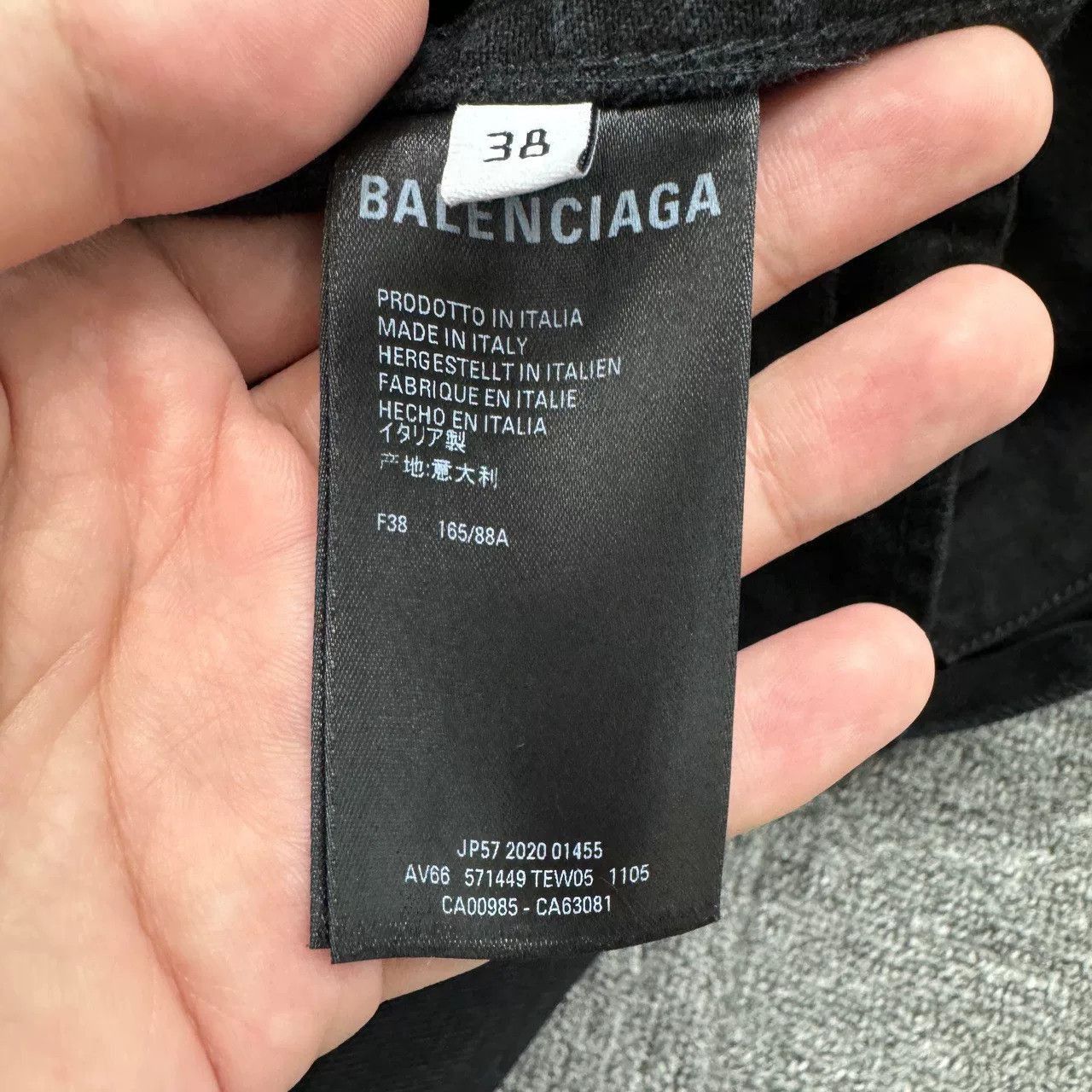 Balenciaga Balenciaga Black Denim Jacket with Logo. Size US M / EU 48-50 / 2 - 4 Thumbnail