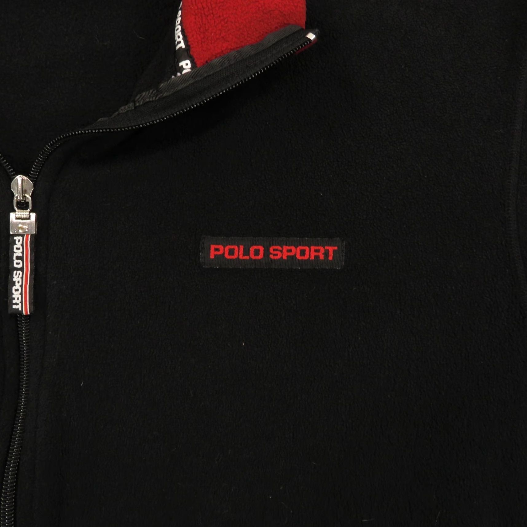 Vintage VTG Polo Sport Ralph Lauren Jacket Men XL Fleece Zip Up 90s Made in USA Black Windbreaker Logo Pockets Full Zip Zipper Stand-Up Collar Mens Size US XL / EU 56 / 4 - 5 Thumbnail