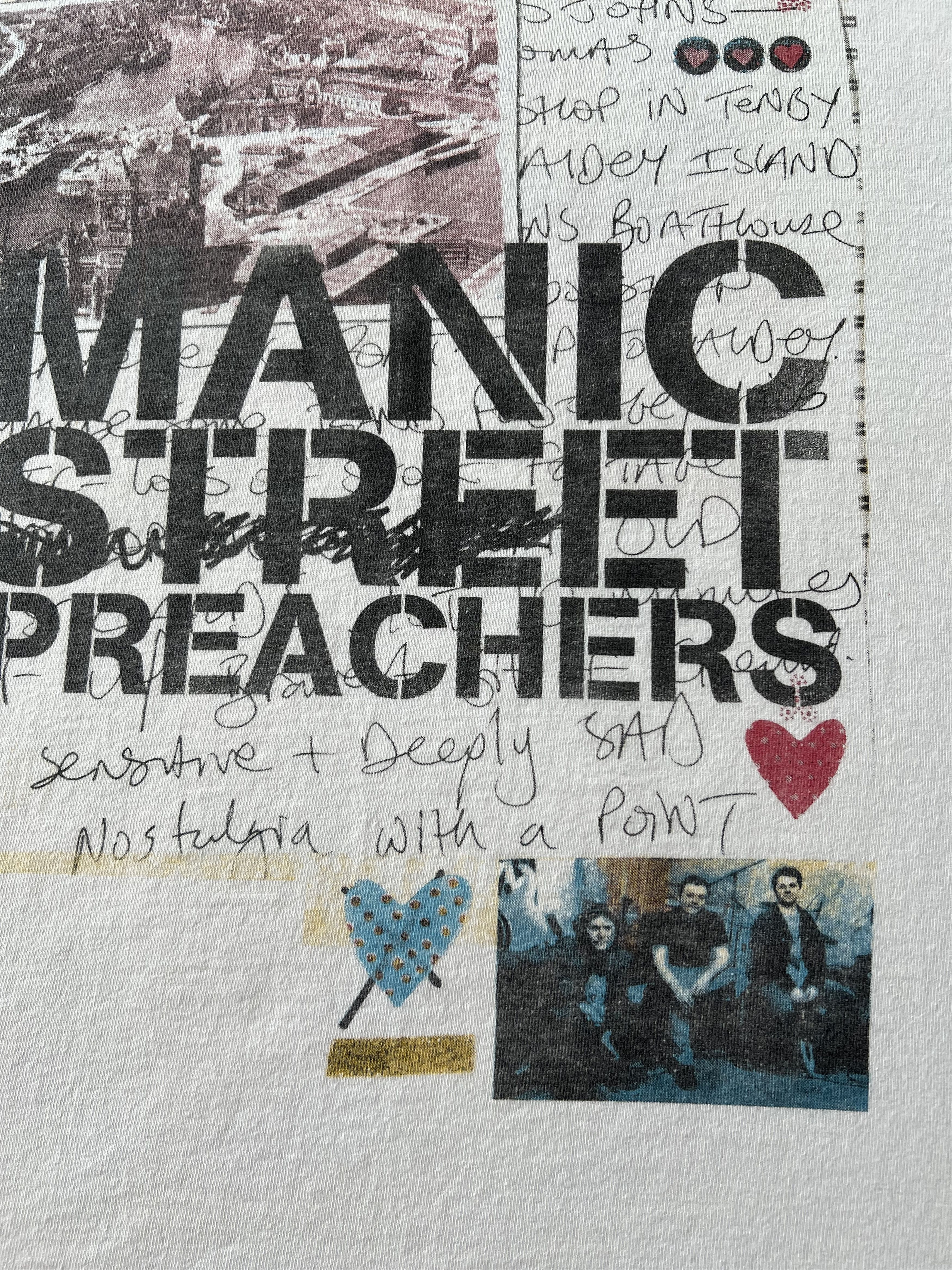 Band Tees Vintage 2011 Manic Street Preachers Postcards White T-shirt Size US L / EU 52-54 / 3 - 4 Thumbnail