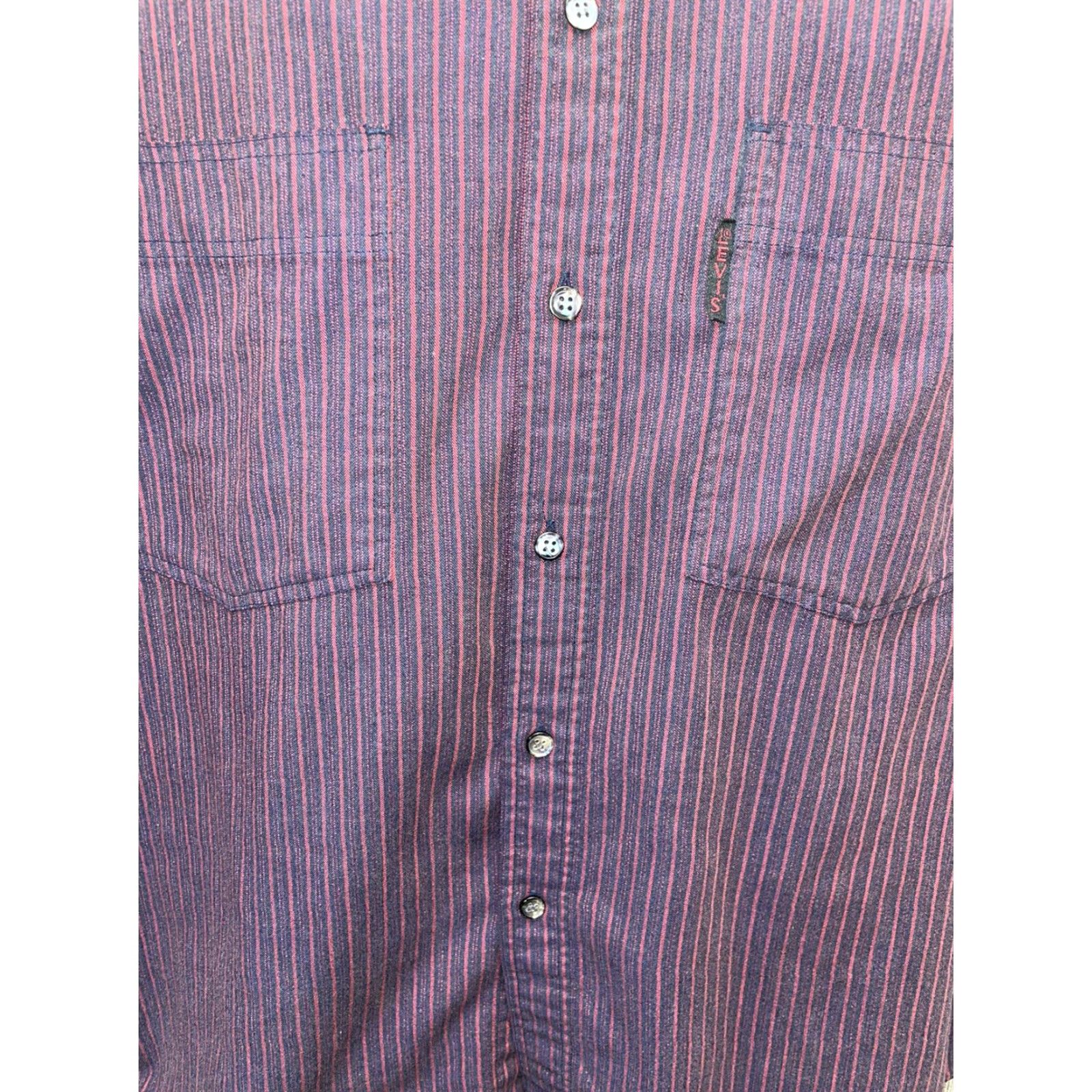 Levi's VINTAGE Levi's Silver Label Button-Down Shirt Mens L Red Polyester Blend Size US L / EU 52-54 / 3 - 4 Thumbnail