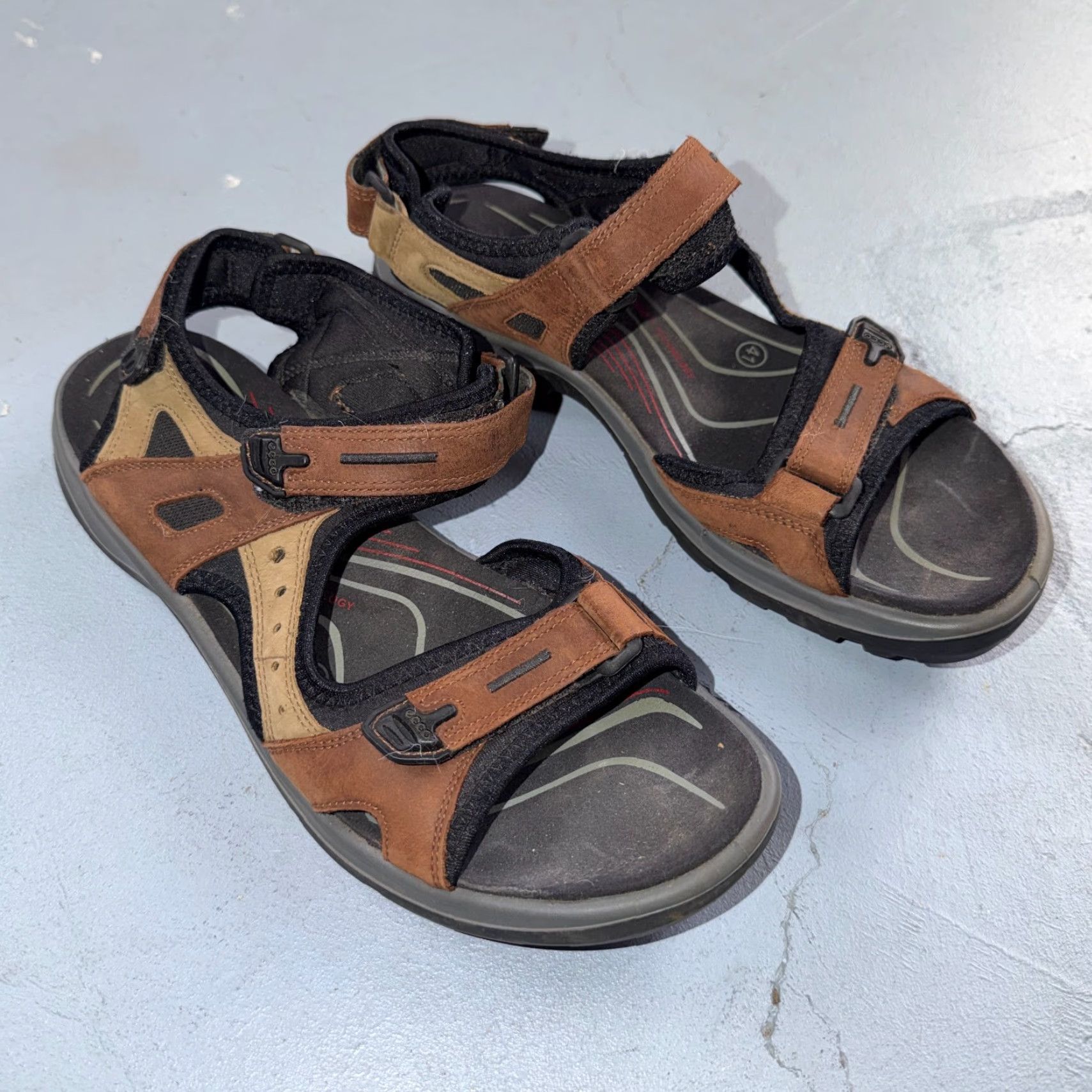 Ecco ECCO Off Road Receptor 2 Strap Sandal Men 41 Black Tan Size ONE SIZE - 2 Thumbnail
