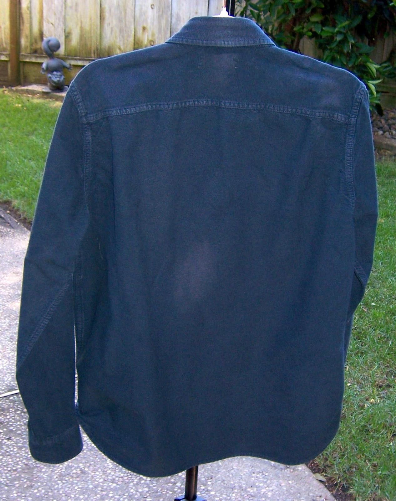 Hollister Hollister Long-Sleeve Cotton Button-Down Shirt -XL-Dark Navy Size US XL / EU 56 / 4 - 6 Thumbnail