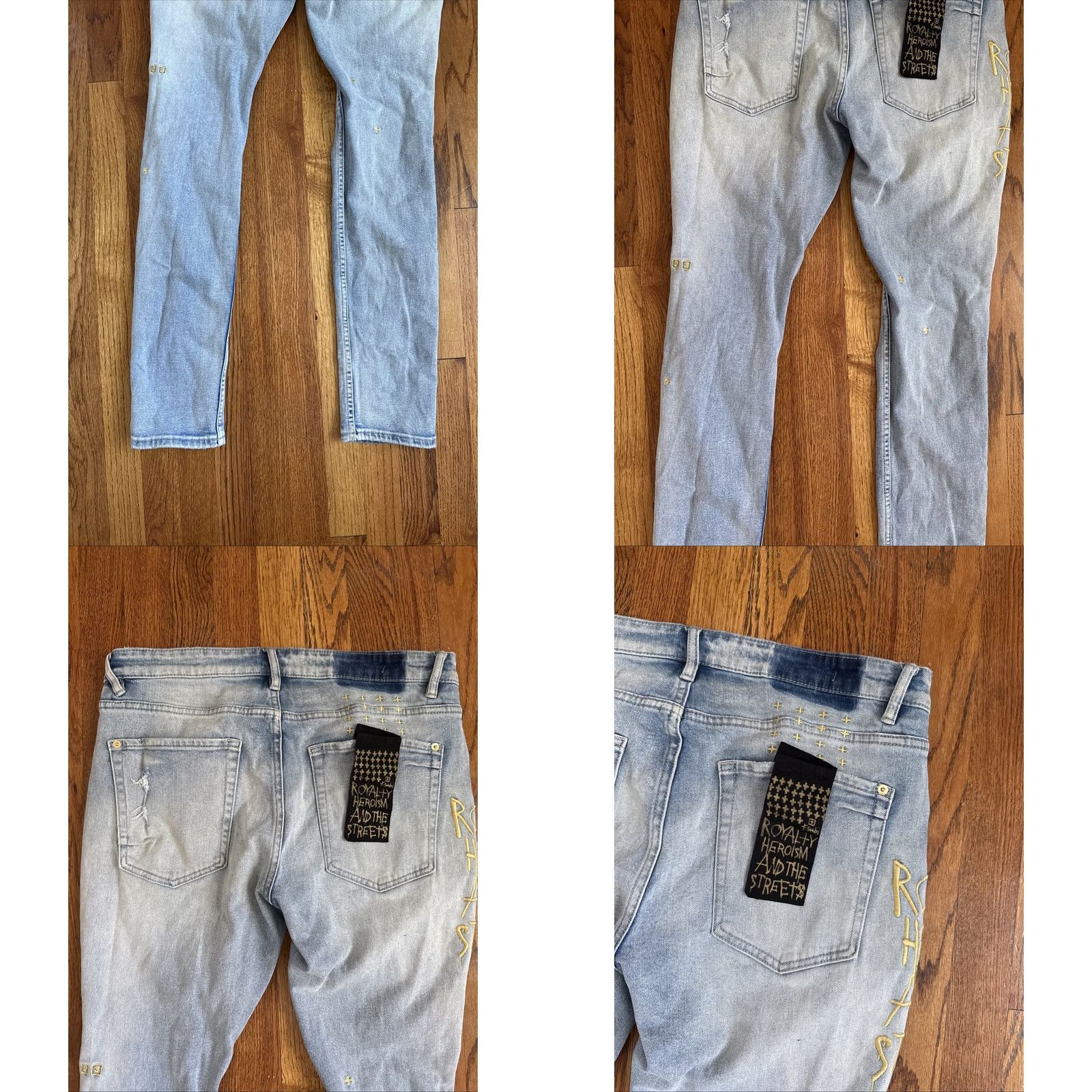 Ksubi Ksubi Jeans Skinny Men 34x32 Van Winkle Mid Blue Ripped C9 Size US 34 / EU 50 - 9 Thumbnail