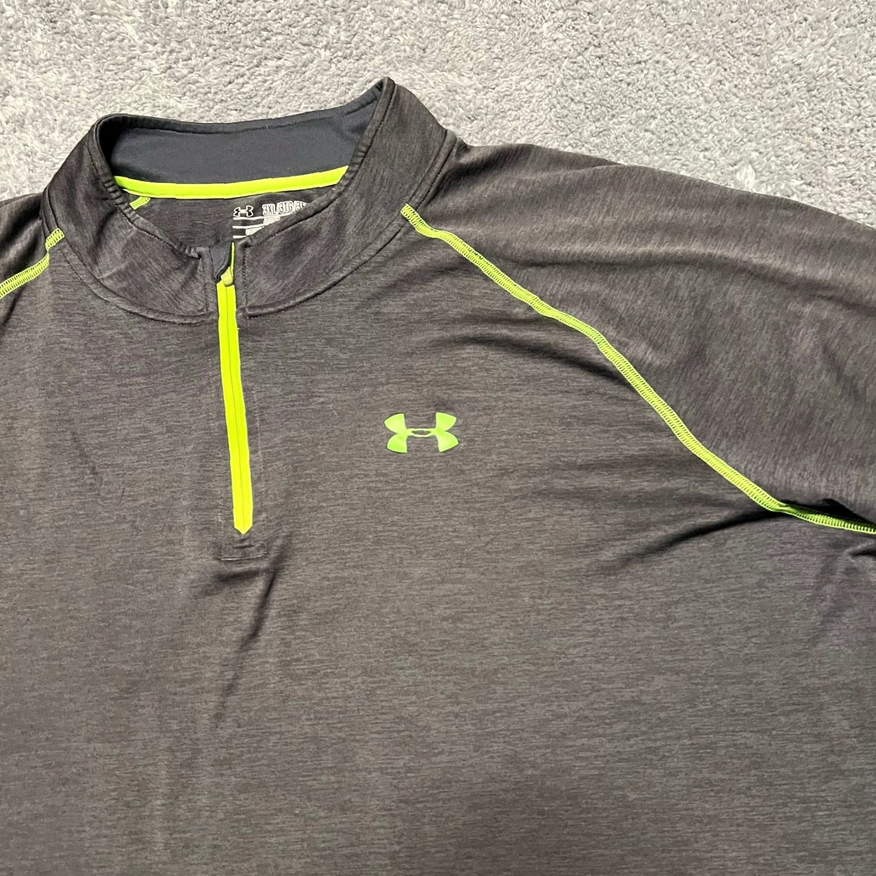 Under Armour Under Armour Shirt Mens 3XL Quarter Zip Performance Long Sleeve Gray Size US XXL / EU 58 / 5 - 2 Thumbnail
