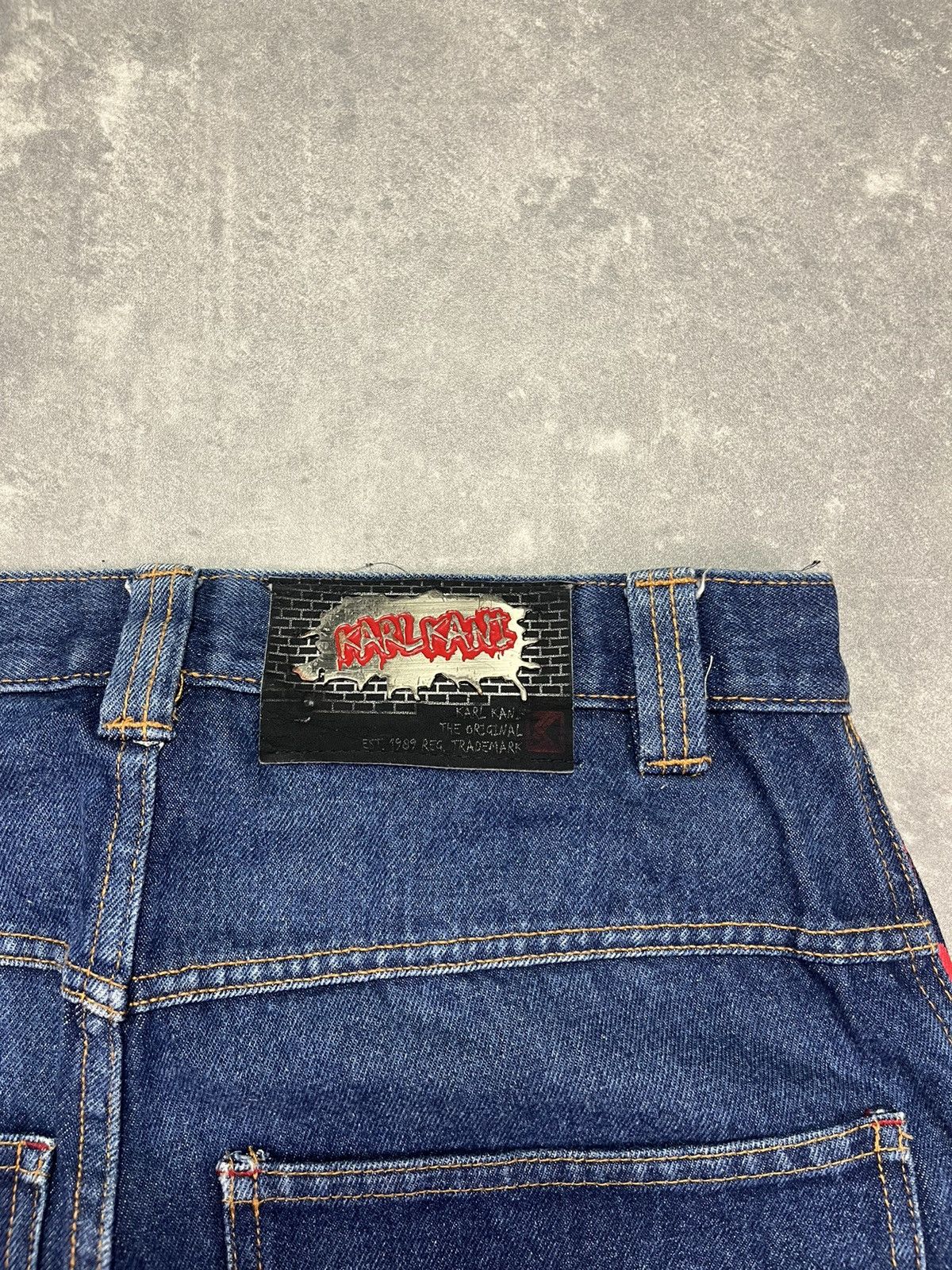 Karl Kani Karl Kani Printed Big Pockets Logo Long Denim Jorts Shorts Size US 30 / EU 46 - 13 Thumbnail
