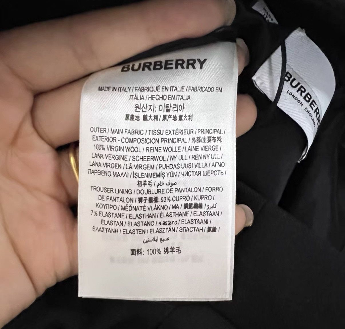 Burberry Burberry Black Wide-Leg Straight Pants J41 Size 24" / US 00 / IT 34 - 4 Thumbnail