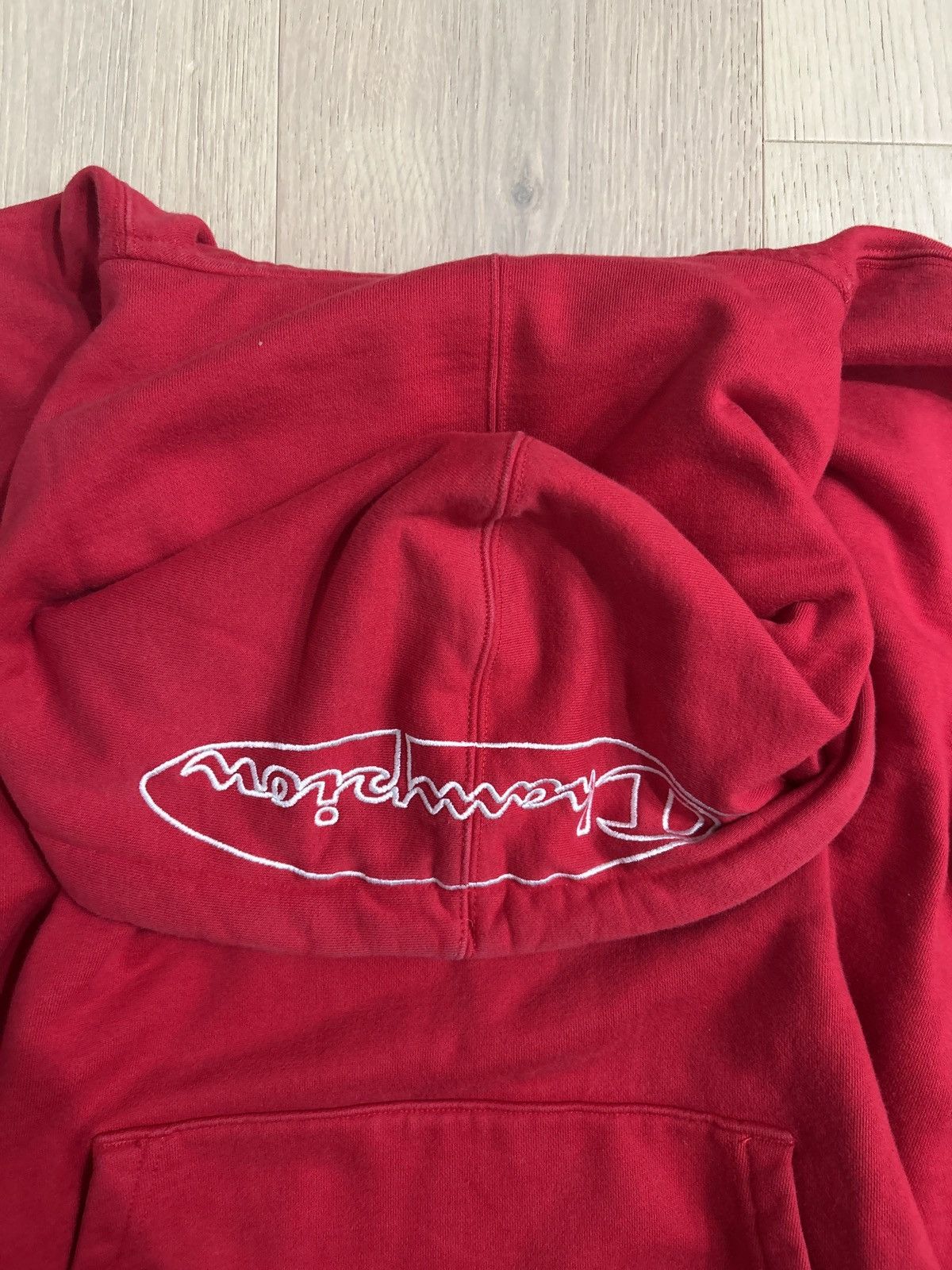 Champion × Supreme Supreme x Champion Streetwear 19/20 F/W 2010s Red Hoodie Size US M / EU 48-50 / 2 - 4 Thumbnail