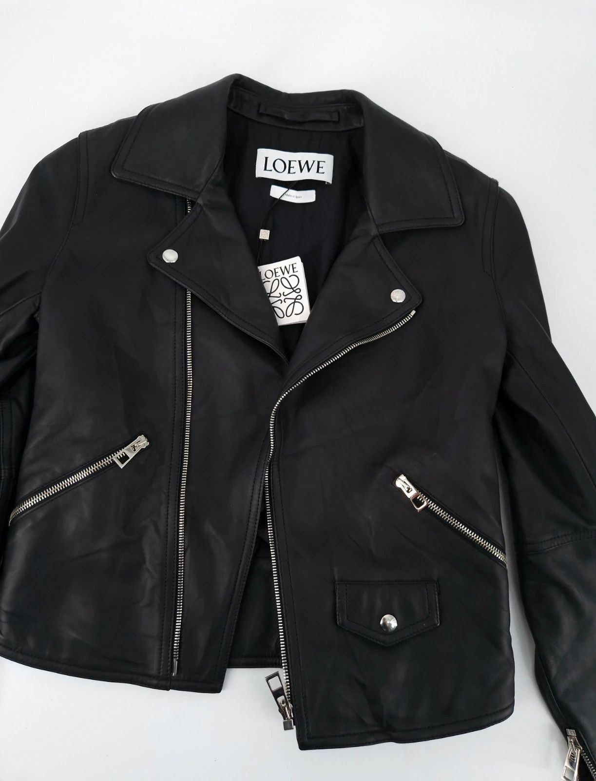 Loewe NWT Nappa Leather Biker Jacket Size XS / US 0-2 / IT 36-38 - 1 Thumbnail