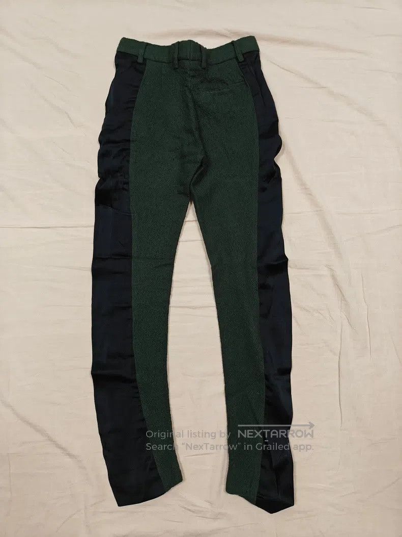 Haider Ackermann Olive Green Patchwork Pants