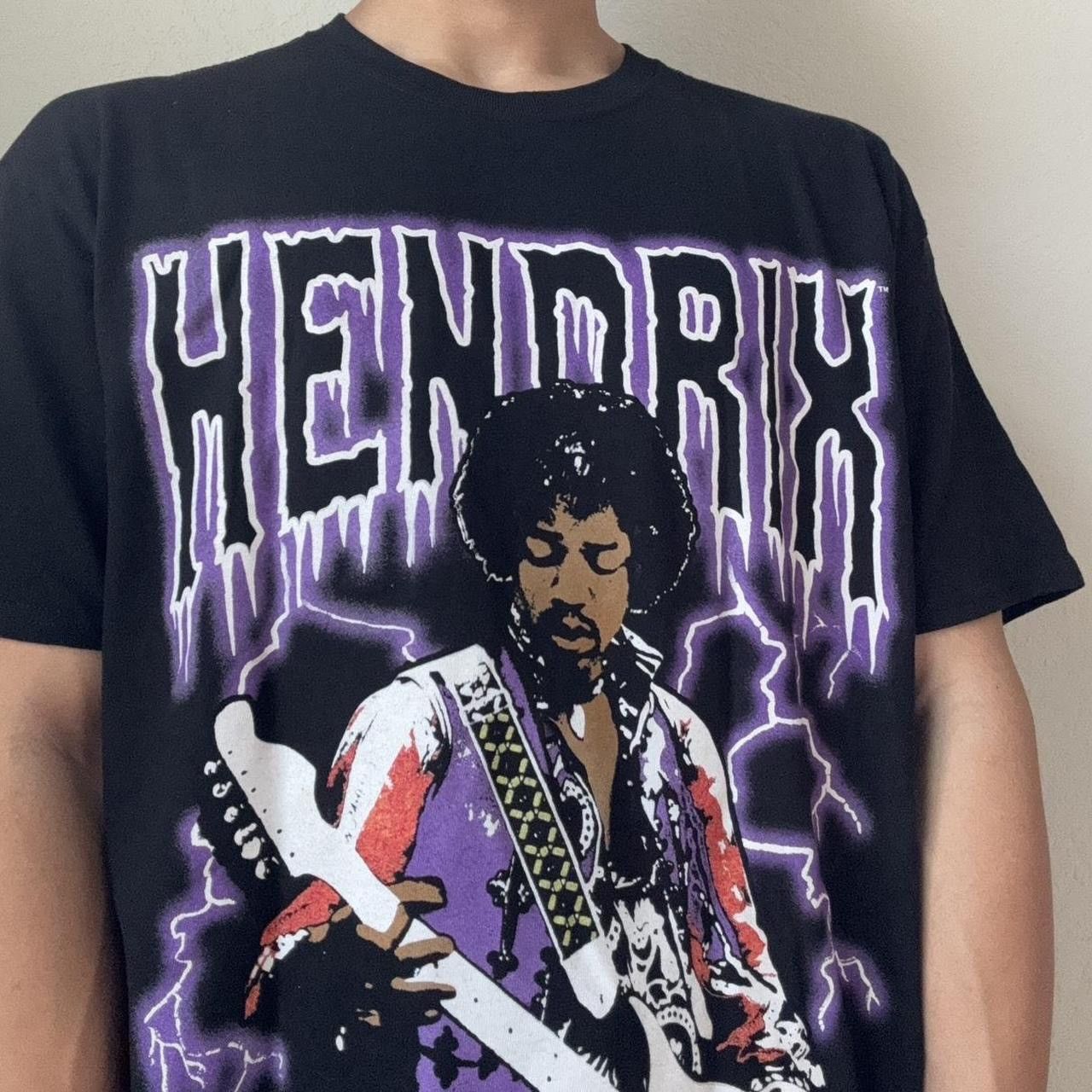 Band Tees Jimi Hendrix All Over Print Graphics Black Tee Shirt Size US M / EU 48-50 / 2 - 2 Thumbnail