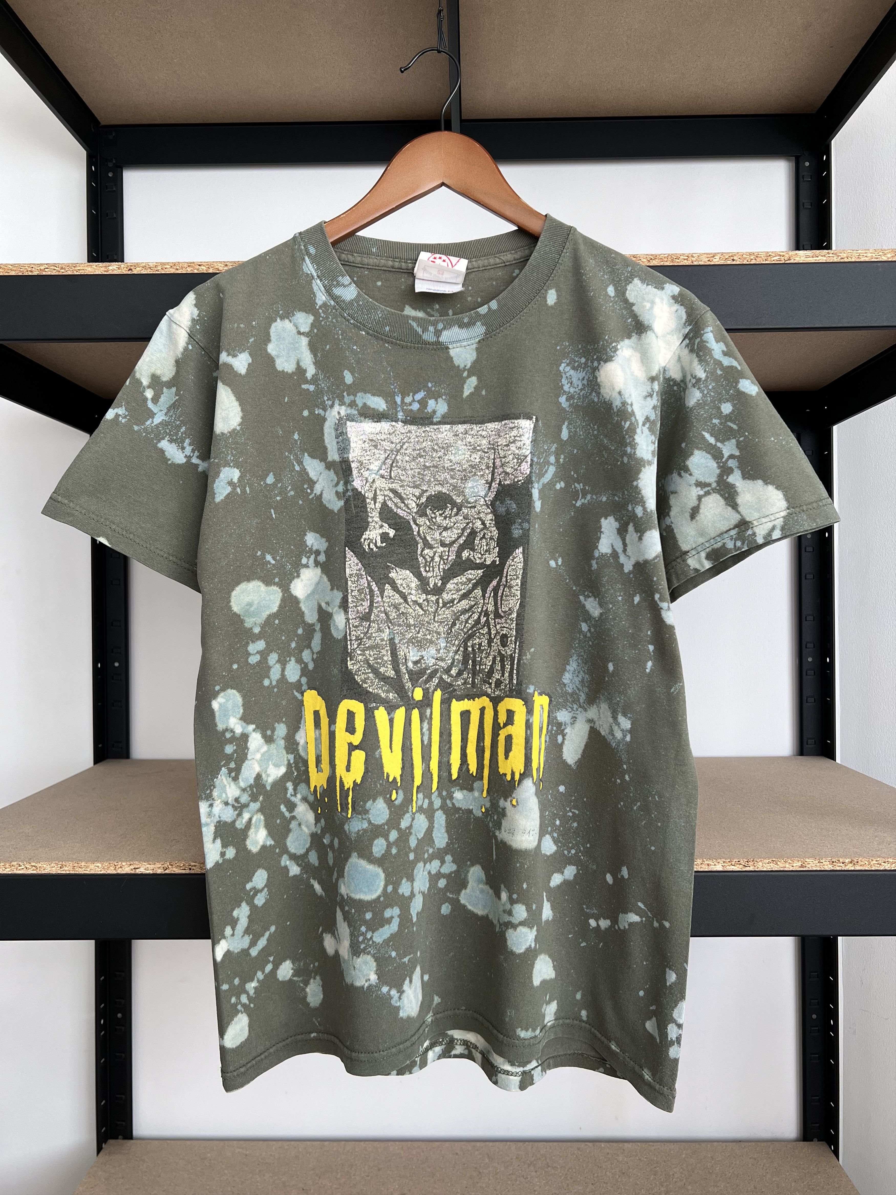 Vintage 90s Devilman Anime Manga Bleached T-shirt