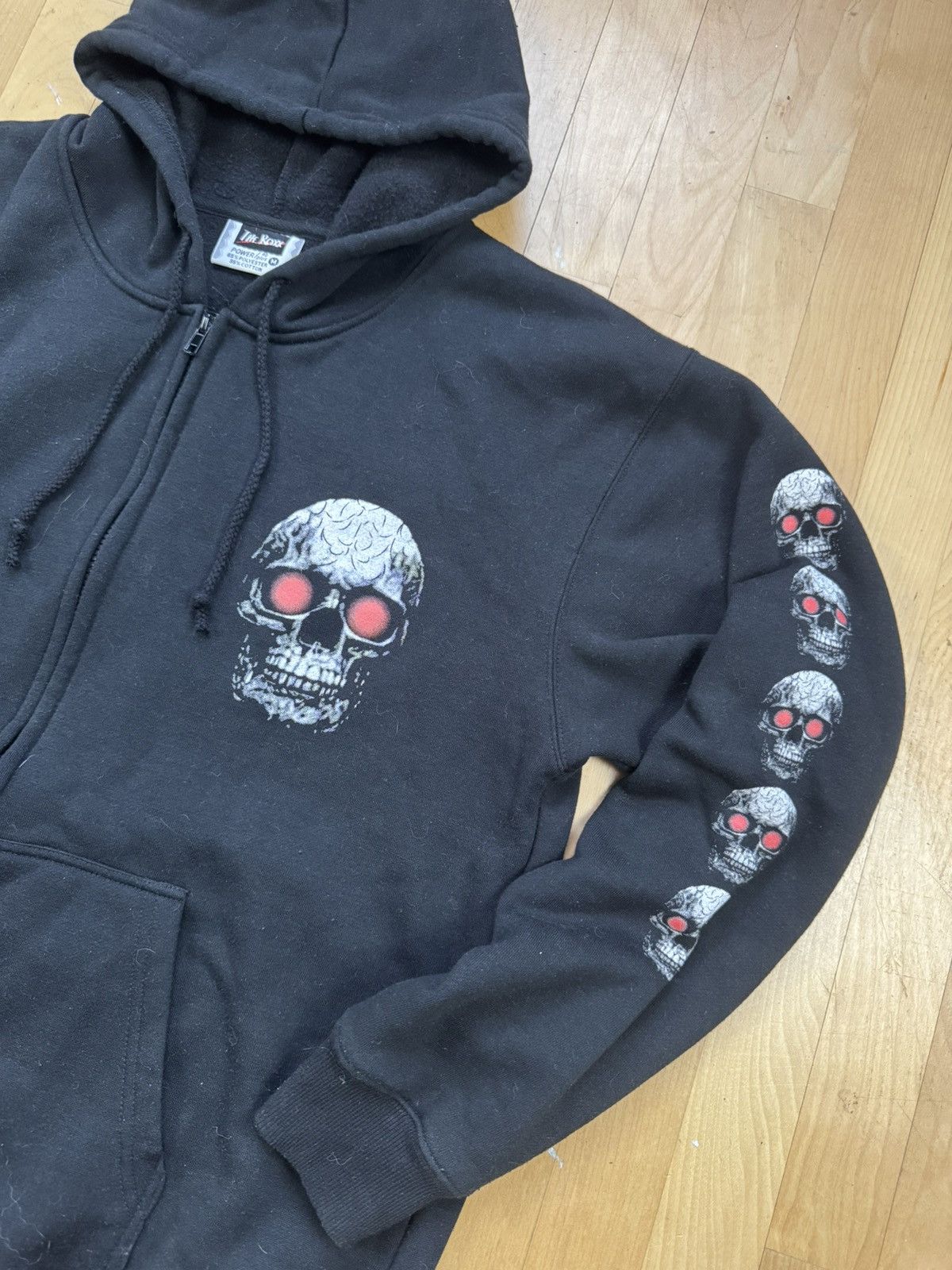 American Edition × Vintage 💀🇺🇸 Vintage 90s 55 DSL Skull Fires Zip Hoodie Y2K Rare Retro Size US M / EU 48-50 / 2 - 4 Thumbnail