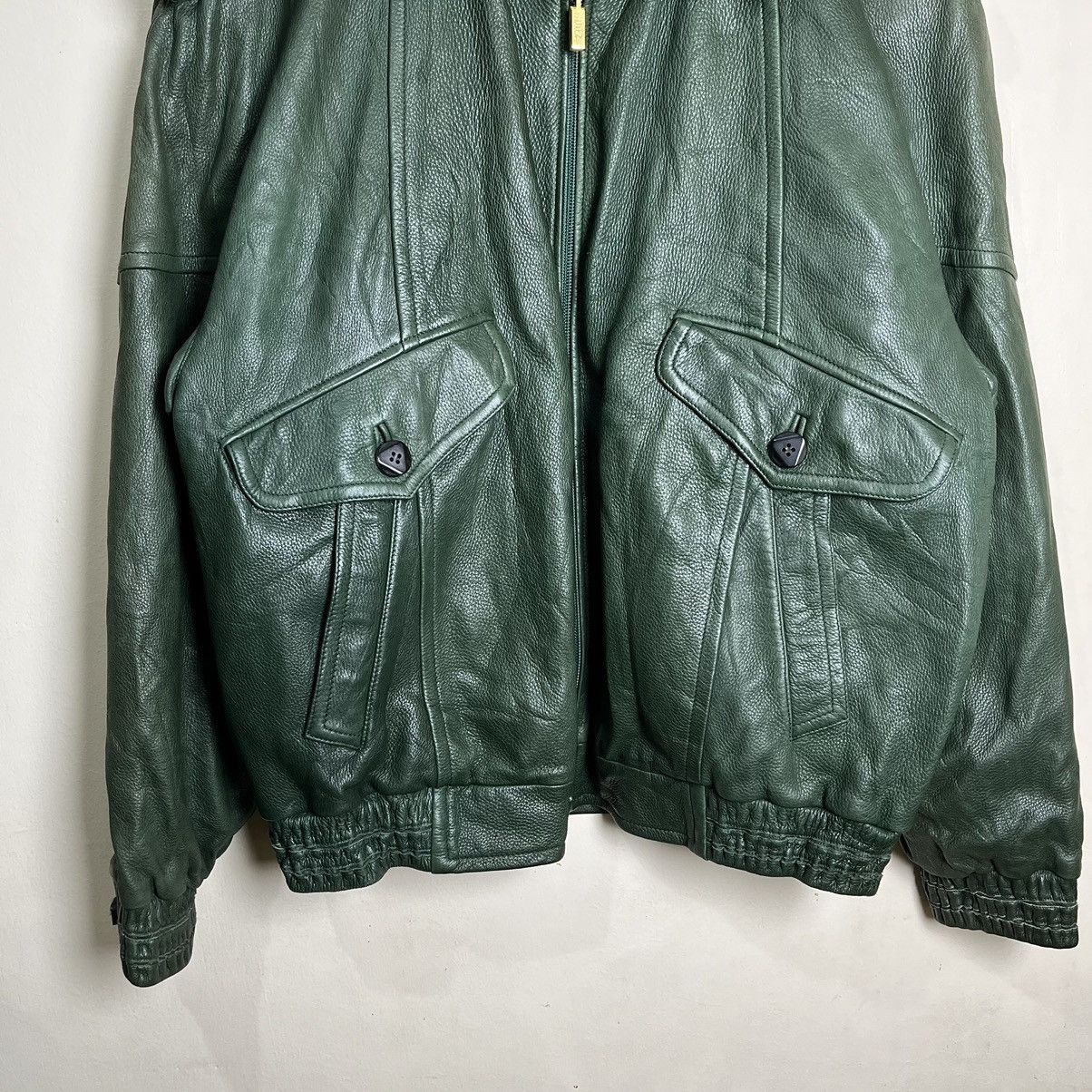 Zilli Vintage Zilli France Odessa Green Deerskin Leather Jacket Size US XXL / EU 58 / 5 - 3 Thumbnail