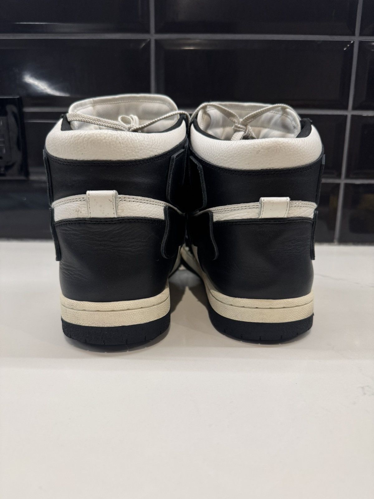 Amiri AMIRI Skel Top High Sneakers Black/White – Size 14 Size US 14 / EU 47 - 9 Thumbnail