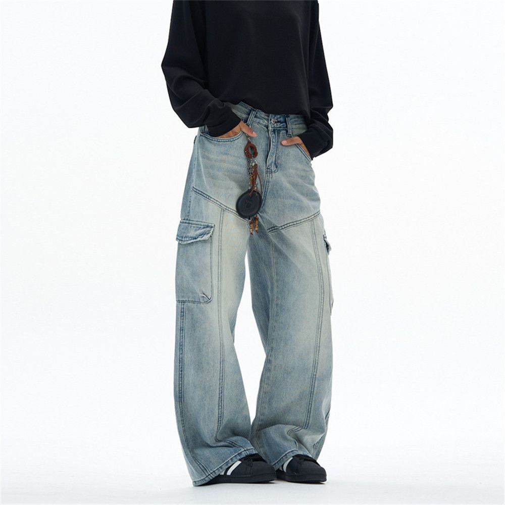 Jean American high street multi-pocket cargo jeans Size US 32 / EU 48 - 2 Thumbnail