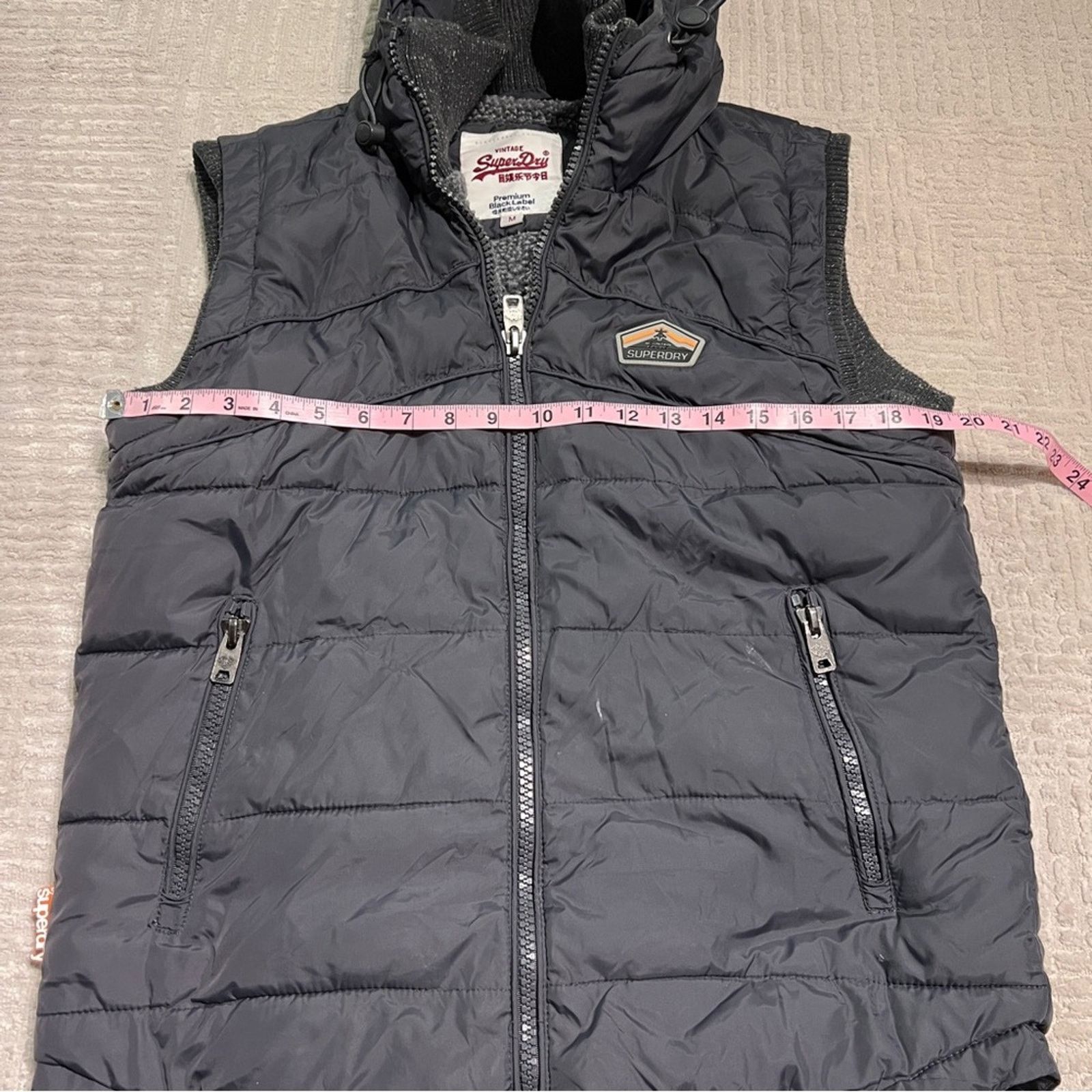 Superdry Superdry Men’s Medium Premium Black Label Hooded Vest Size US M / EU 48-50 / 2 - 5 Thumbnail