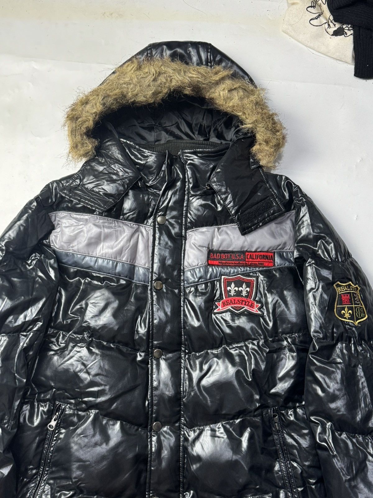 Japanese Brand Faux Fur Puffer Jacket Japanese Badboy Size US L / EU 52-54 / 3 - 5 Thumbnail