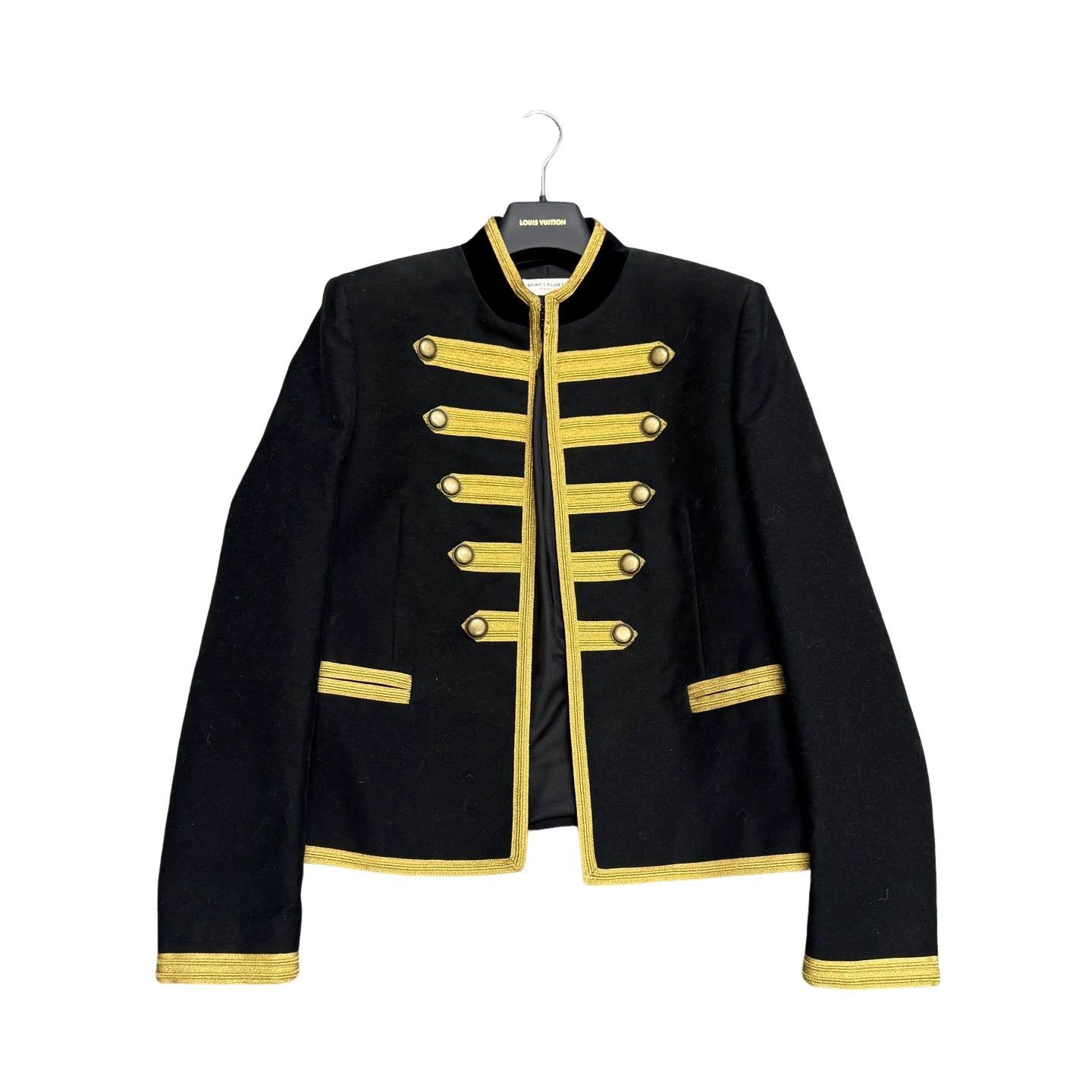 Saint Laurent Paris Saint Laurent Gold Trim Military Jacket F42 Size US XS / EU 42 / 0 - 1 Thumbnail