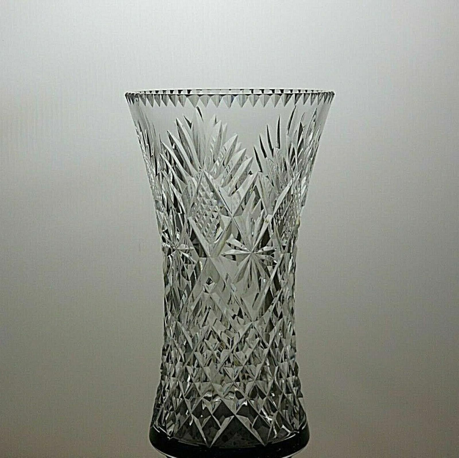 Poeme Bohemien Vintage Rare Crystal Cobalt Blue Stem Glass Vase 8 1/2" Size ONE SIZE - 6 Thumbnail