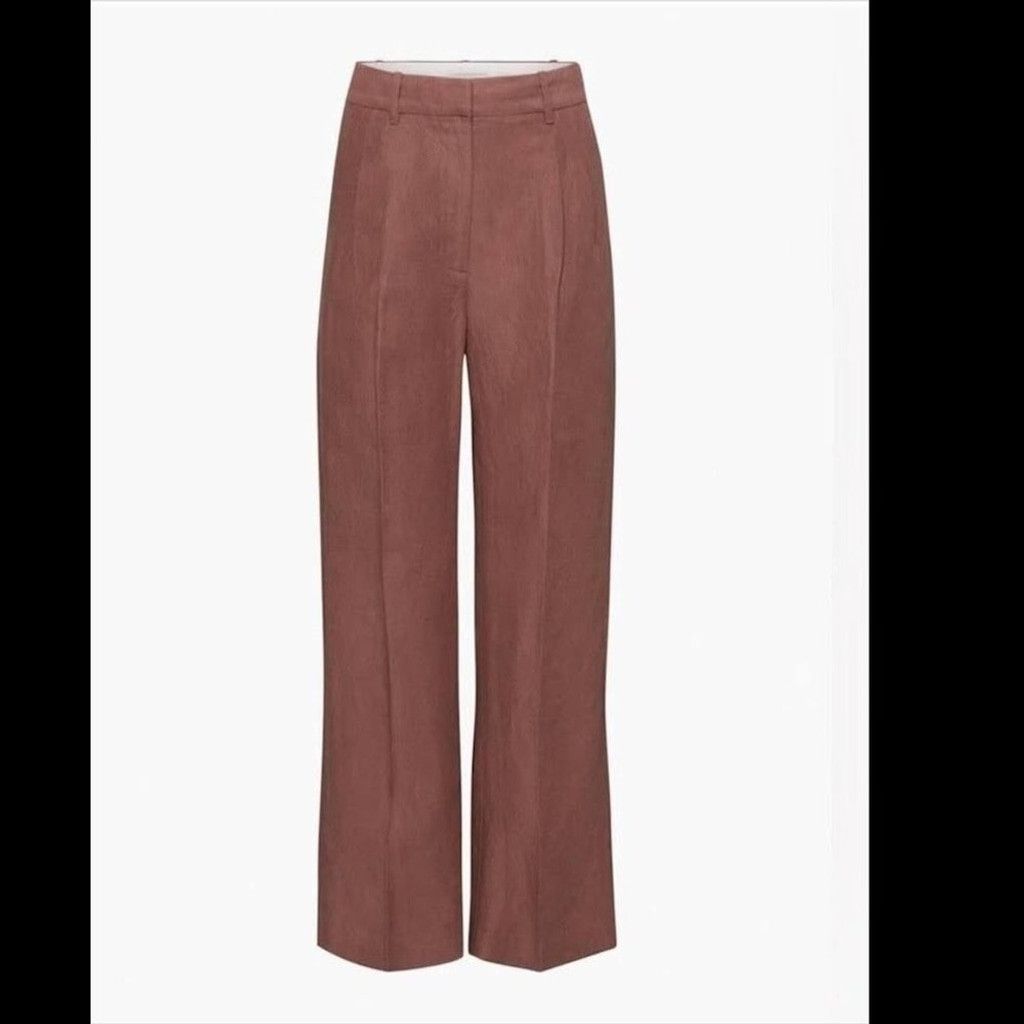 Other WILFRED Effortless Cropped Wide-Leg Mocha Brown Pants Size 2 Size 26" / US 2 / IT 38 - 1 Thumbnail