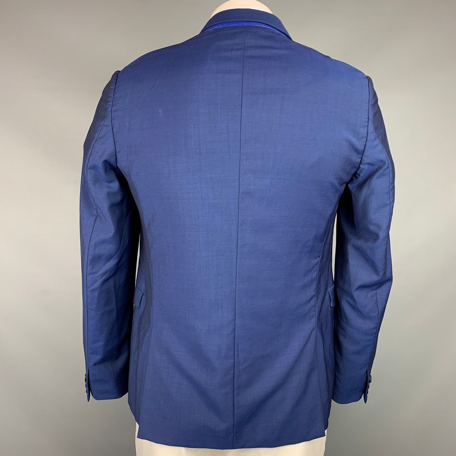 Paul Smith PAUL SMITH Size 42 Blue Wool Mohair Notch Lapel Sport Coat Size 42R - 3 Thumbnail