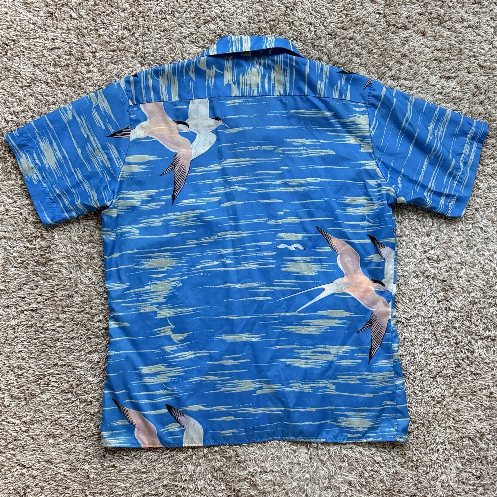 Vintage Vintage Waikiki Hawaiian Shirt SS Button Up Blue AOP Birds Size US L / EU 52-54 / 3 - 6 Thumbnail