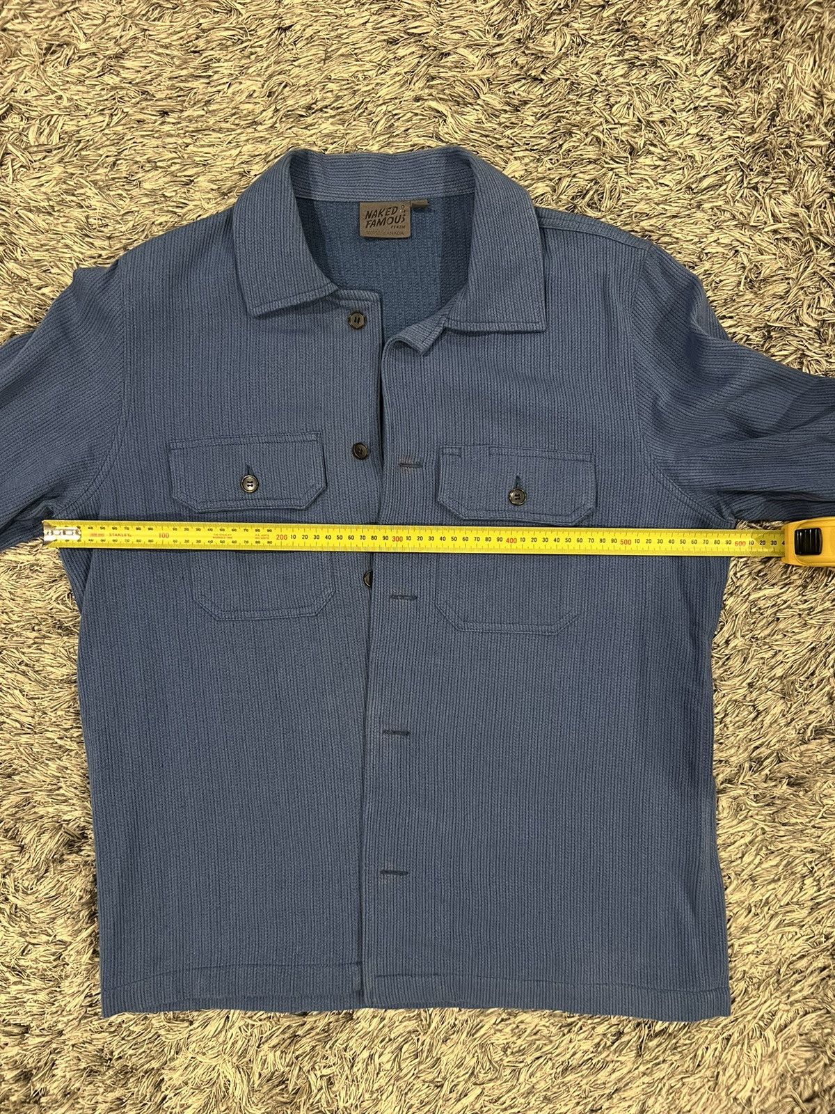 Blue loose weave Dobby shirt