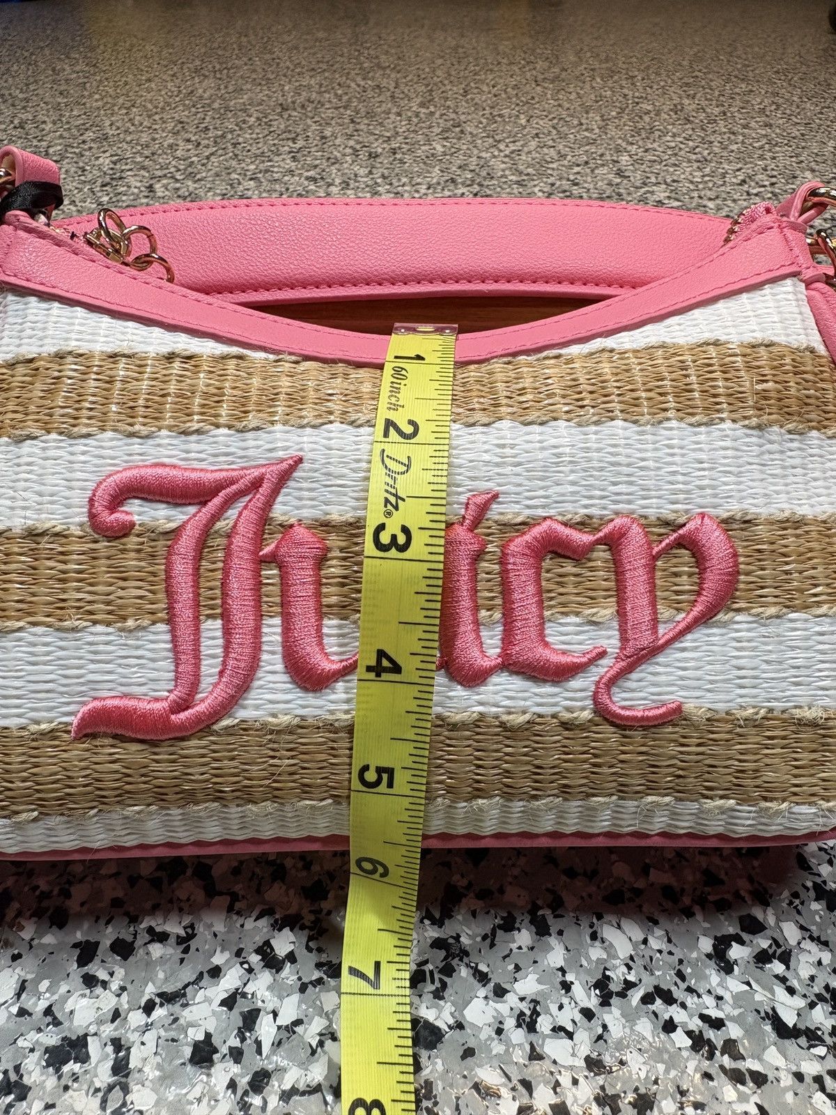 Juicy Couture Vintage Y2K Juicy Couture Gelato Pink Striped Shoulder Bag Size ONE SIZE - 11 Thumbnail