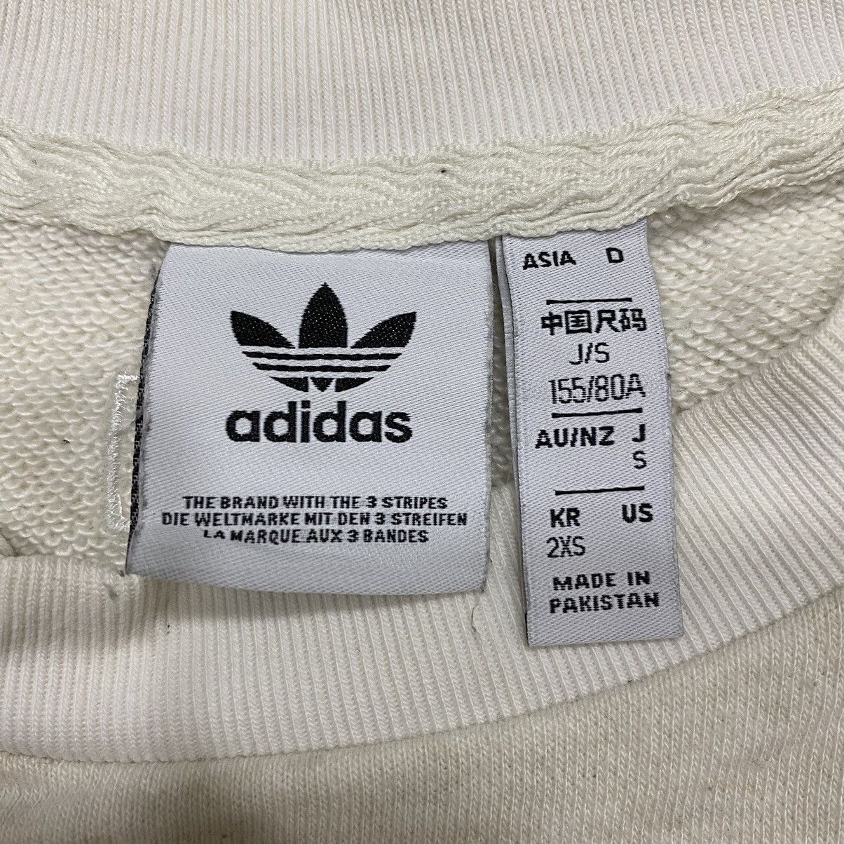 Adidas ADIDAS Embroidered Trefoil Logo Cropped Sweatshirt Size S / US 4 / IT 40 - 9 Thumbnail