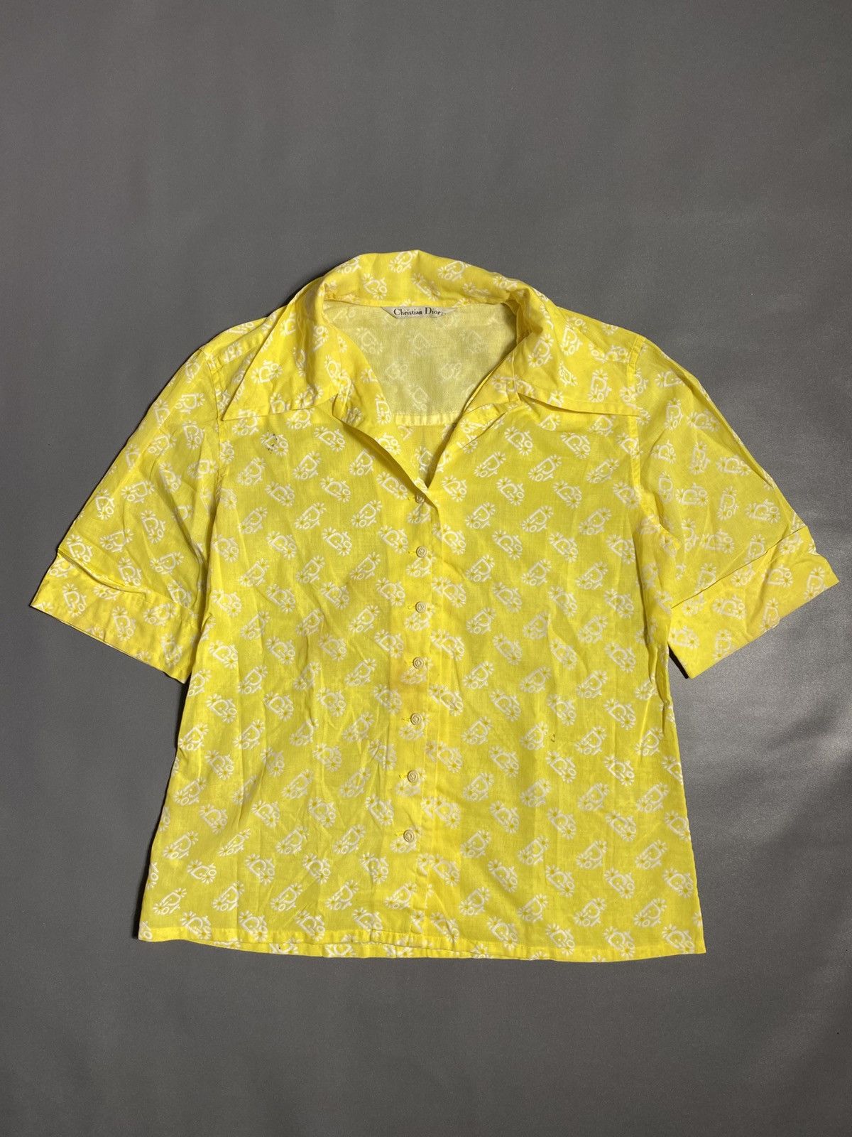Christian Dior Monsieur Christian Dior Full Print Button Up Shirt Size L / US 10 / IT 46 - 1 Thumbnail