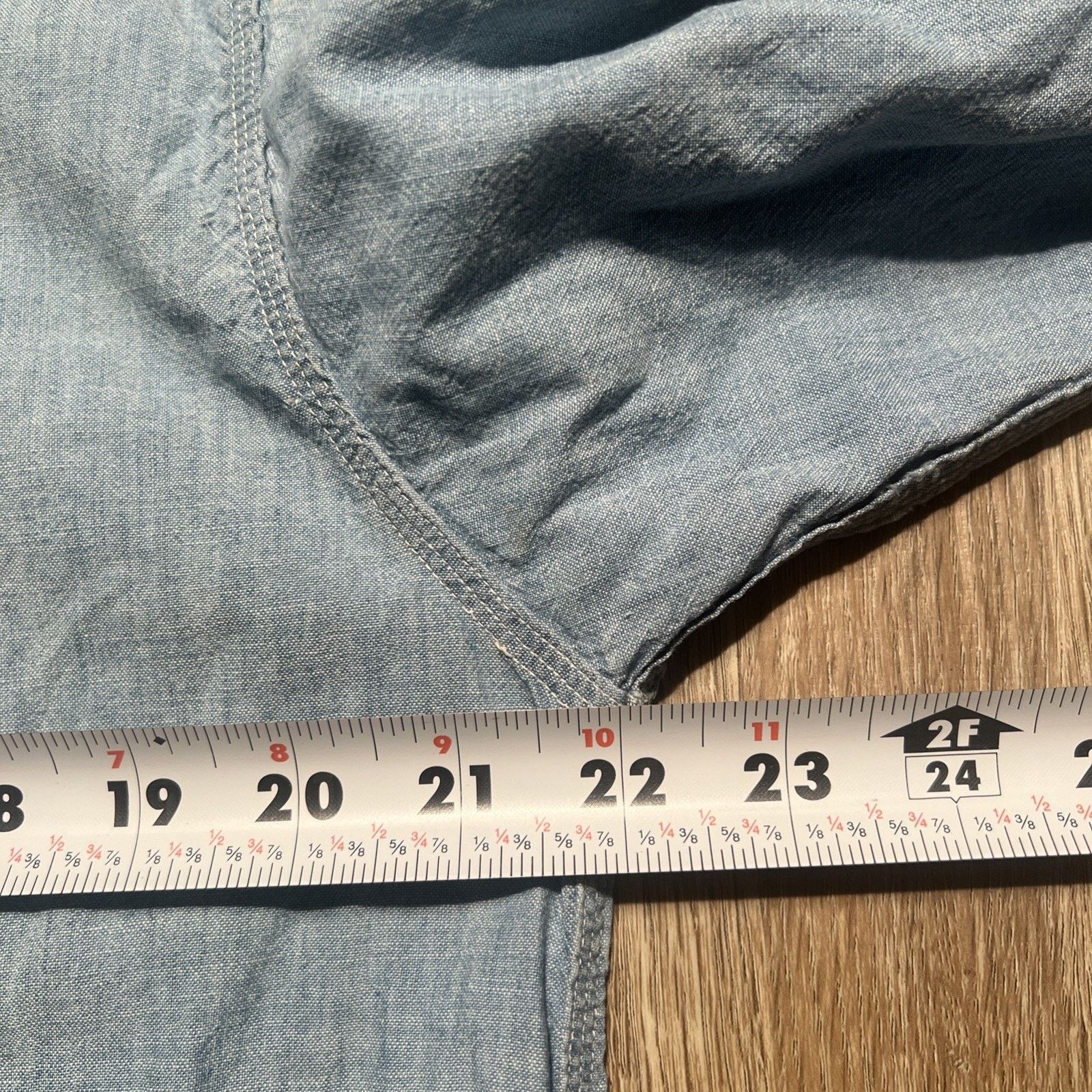 JCPenney Vintage 50s Penneys Sanforized Cotton Chambray Shirt Tall L Size US L / EU 52-54 / 3 - 20 Thumbnail