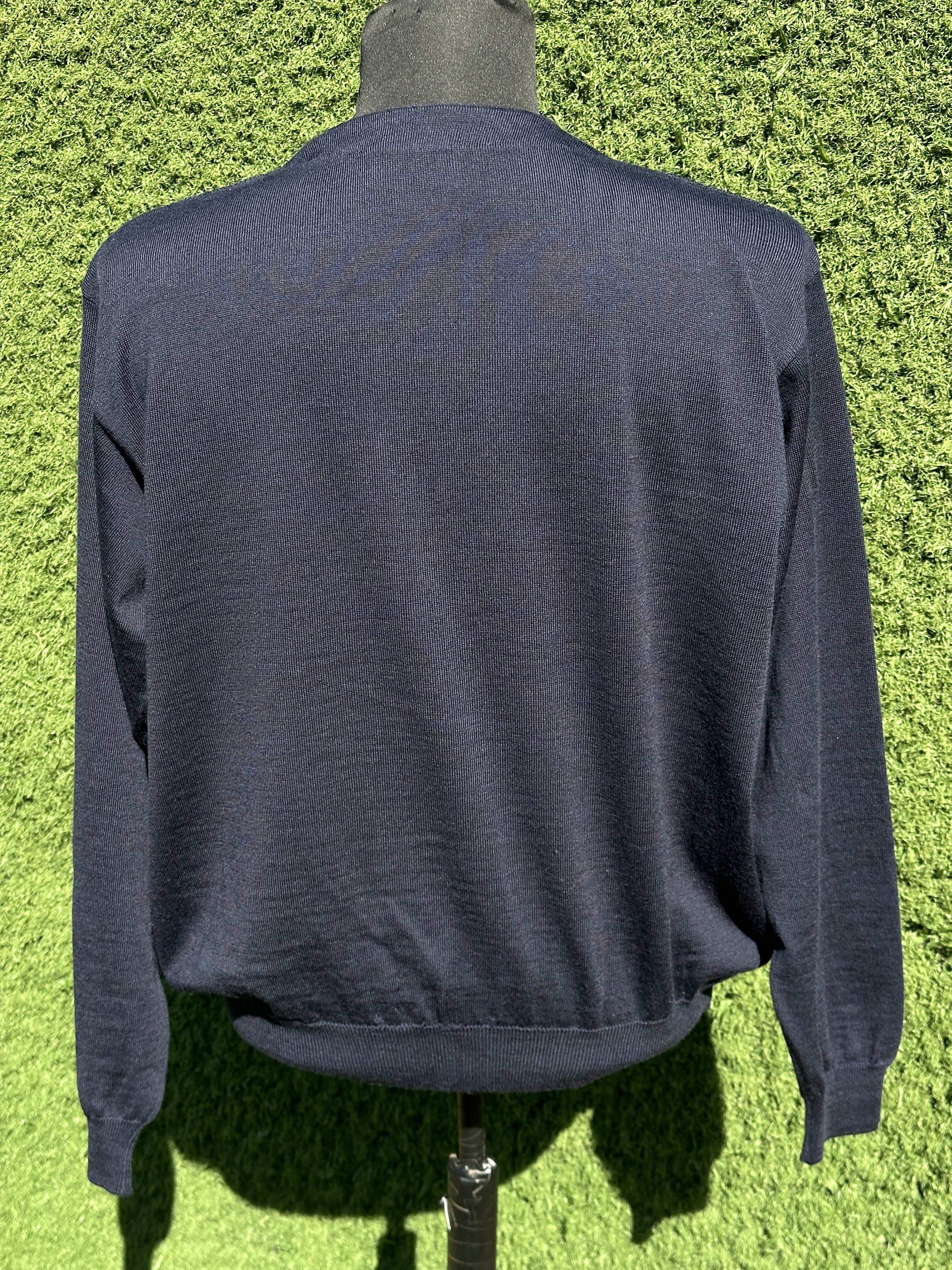 Prada Prada Milano Wool V-Neck Cardigan Navy Oversize Knit 38 Size XS / US 0-2 / IT 36-38 - 5 Thumbnail