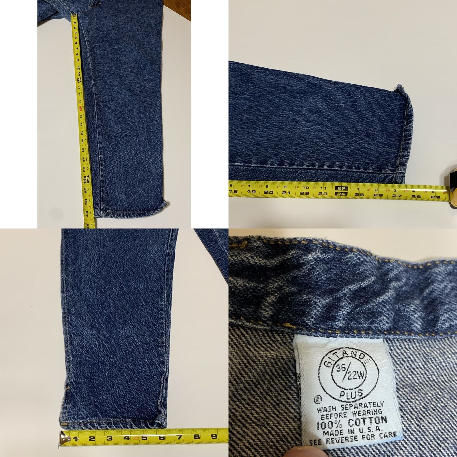 Vintage Gitano Womens High Waist Tapered Mom Jeans 22W 36x27 Medium Wash Denim Blue 27in Inseam Jeans Womens Mens? Size 25" / US 0 / IT 36 - 8 Thumbnail