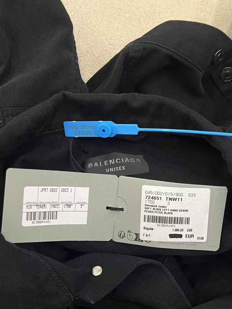 Balenciaga Balenciaga SS23 Back Logo Printed Denim Jacket Regular Fit Size L / US 10 / IT 46 - 3 Thumbnail