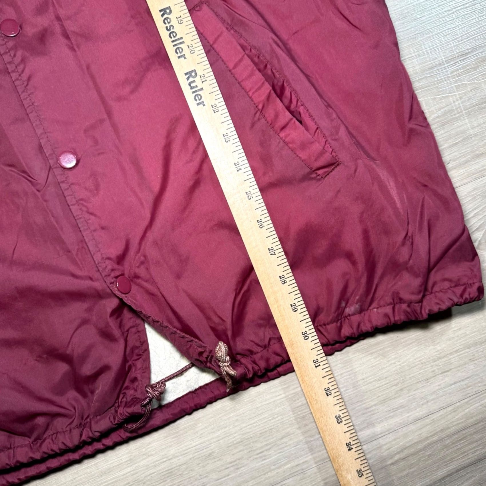 Sears VINTAGE Sears Barn Coat Jacket Mens Size Large Tall Maroon Lined Nylon 1970s Size US L / EU 52-54 / 3 - 7 Thumbnail