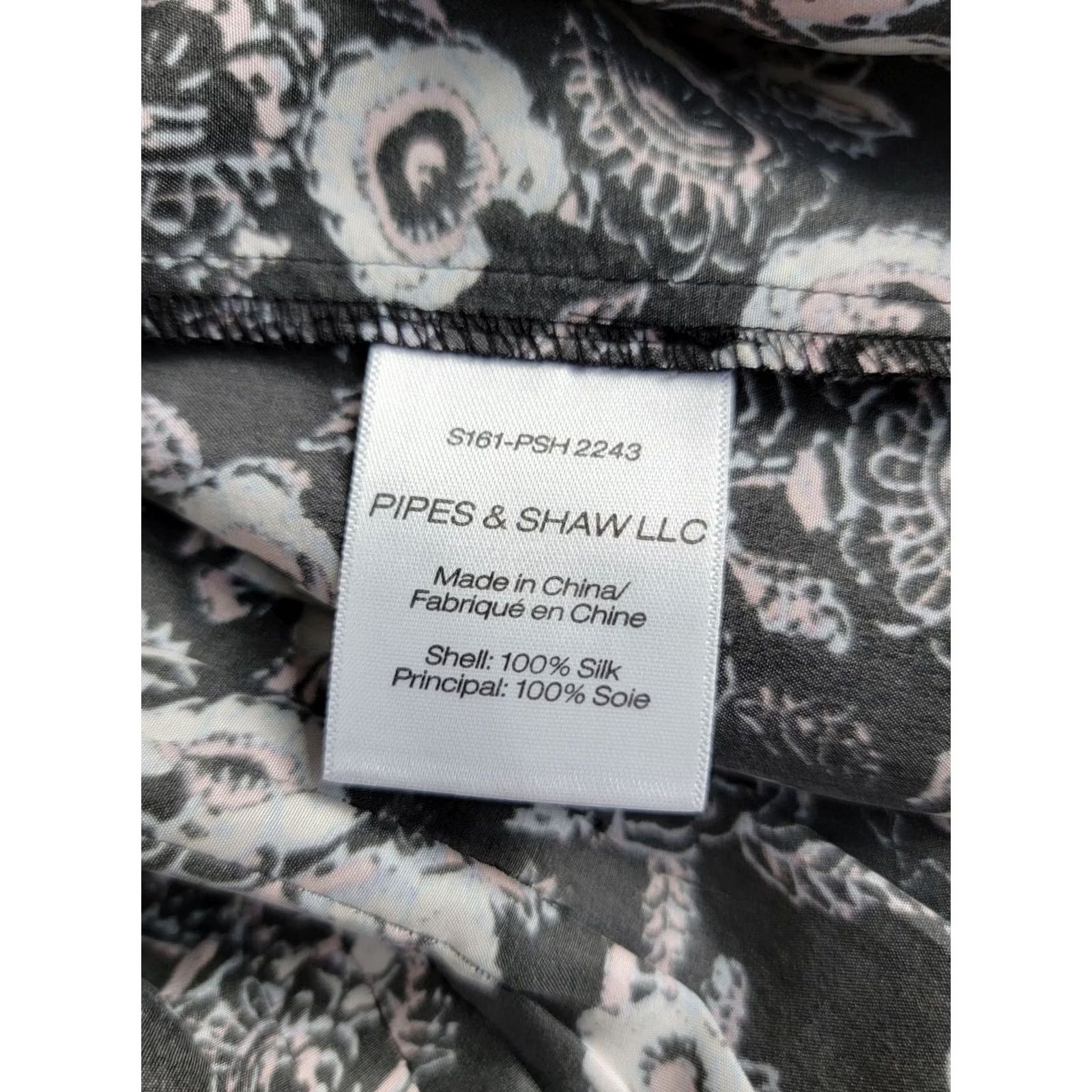 Veronica Beard Veronica Beard Silk Dress Boho Floral Smocked Waist 3/4 Sleeve V-Neck Zip Short Mini Black Size 8 Womens Size M / US 6-8 / IT 42-44 - 4 Thumbnail