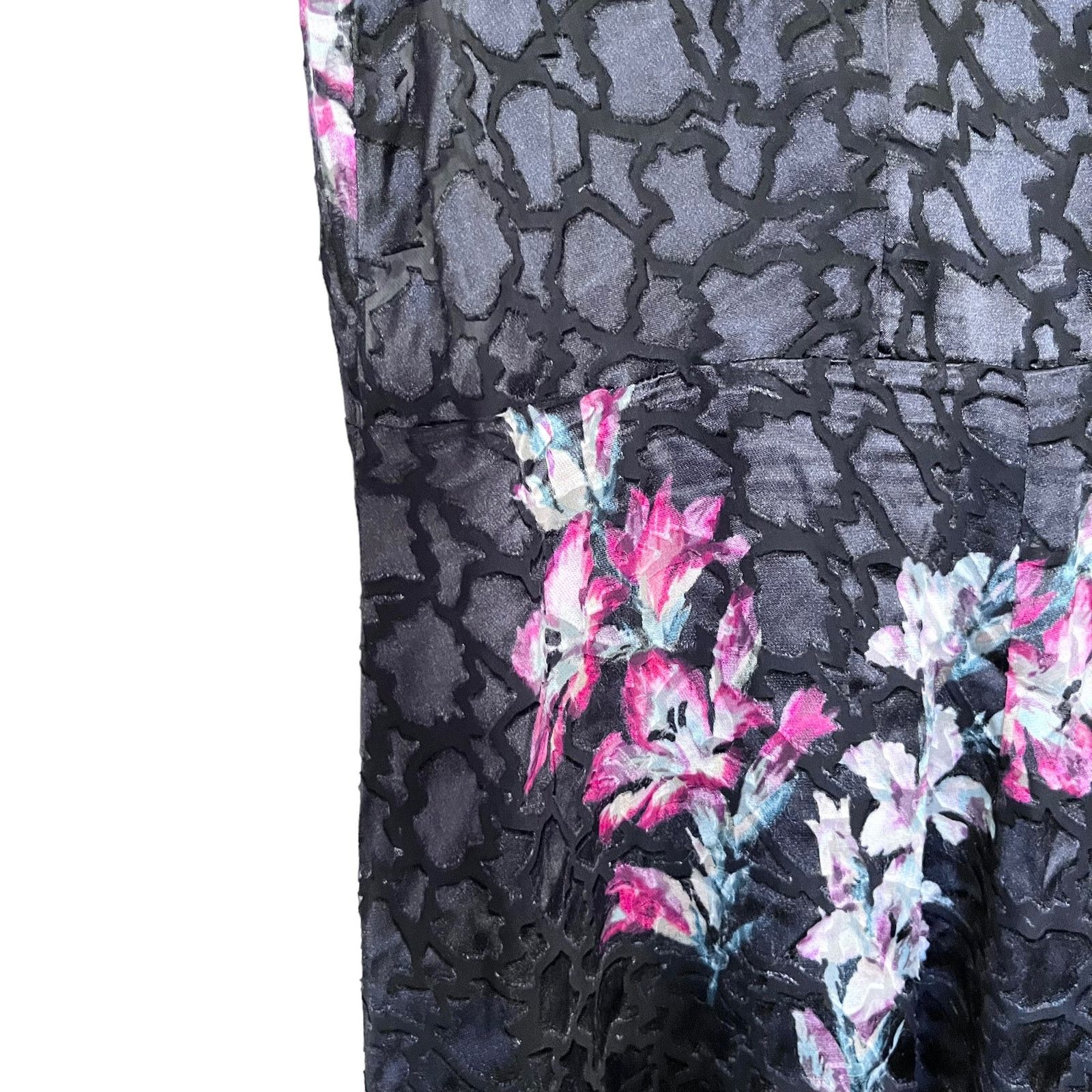 Rebecca Taylor REBECCA TAYLOR Noha Puff Sleeve Floral Midi Dress Size M / US 6-8 / IT 42-44 - 2 Thumbnail