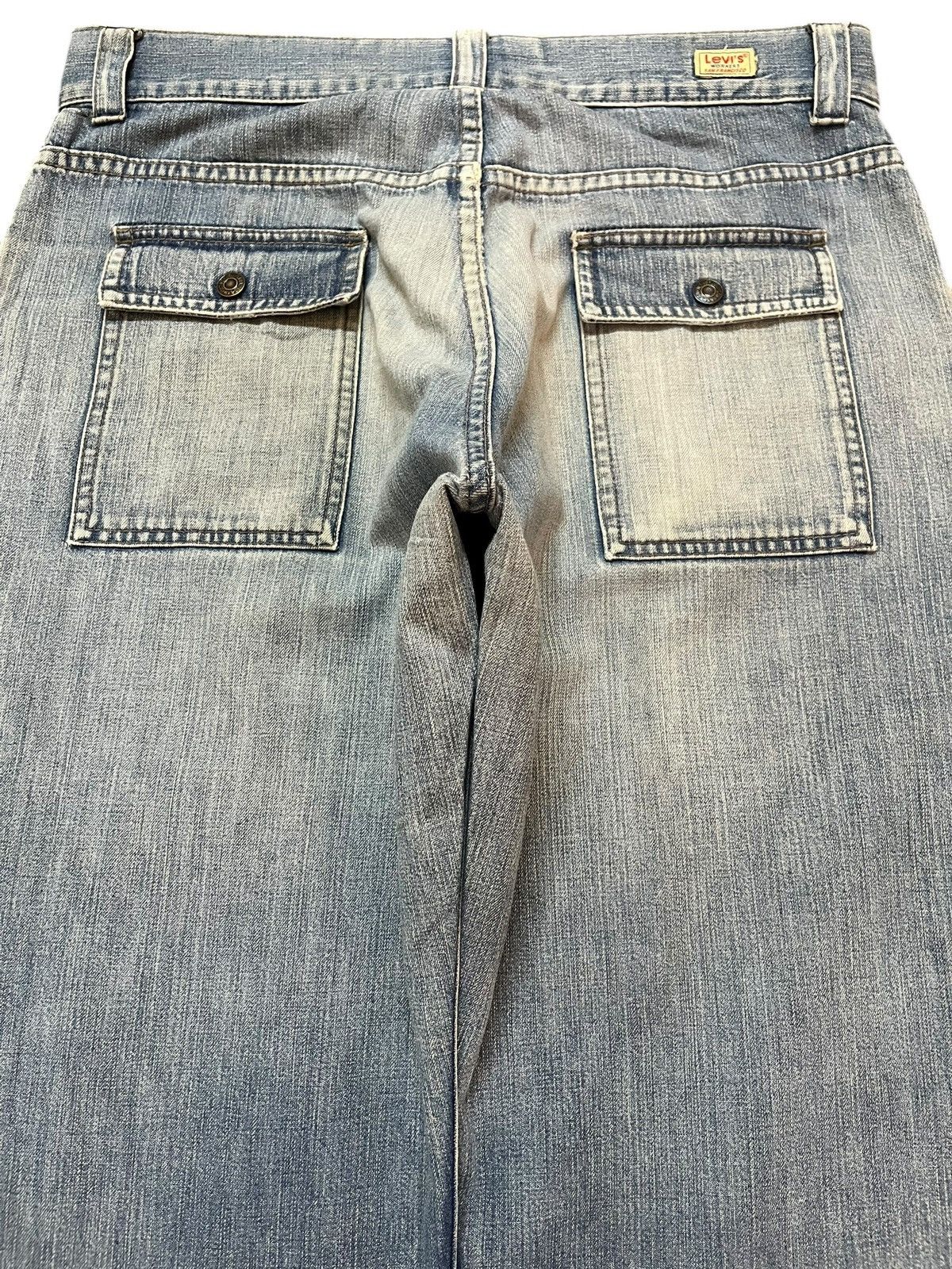 Levi's Vintage Clothing Vintage Levi’s Worker Sanforized Bush Pants Cargo Denim Size US 33 - 8 Thumbnail